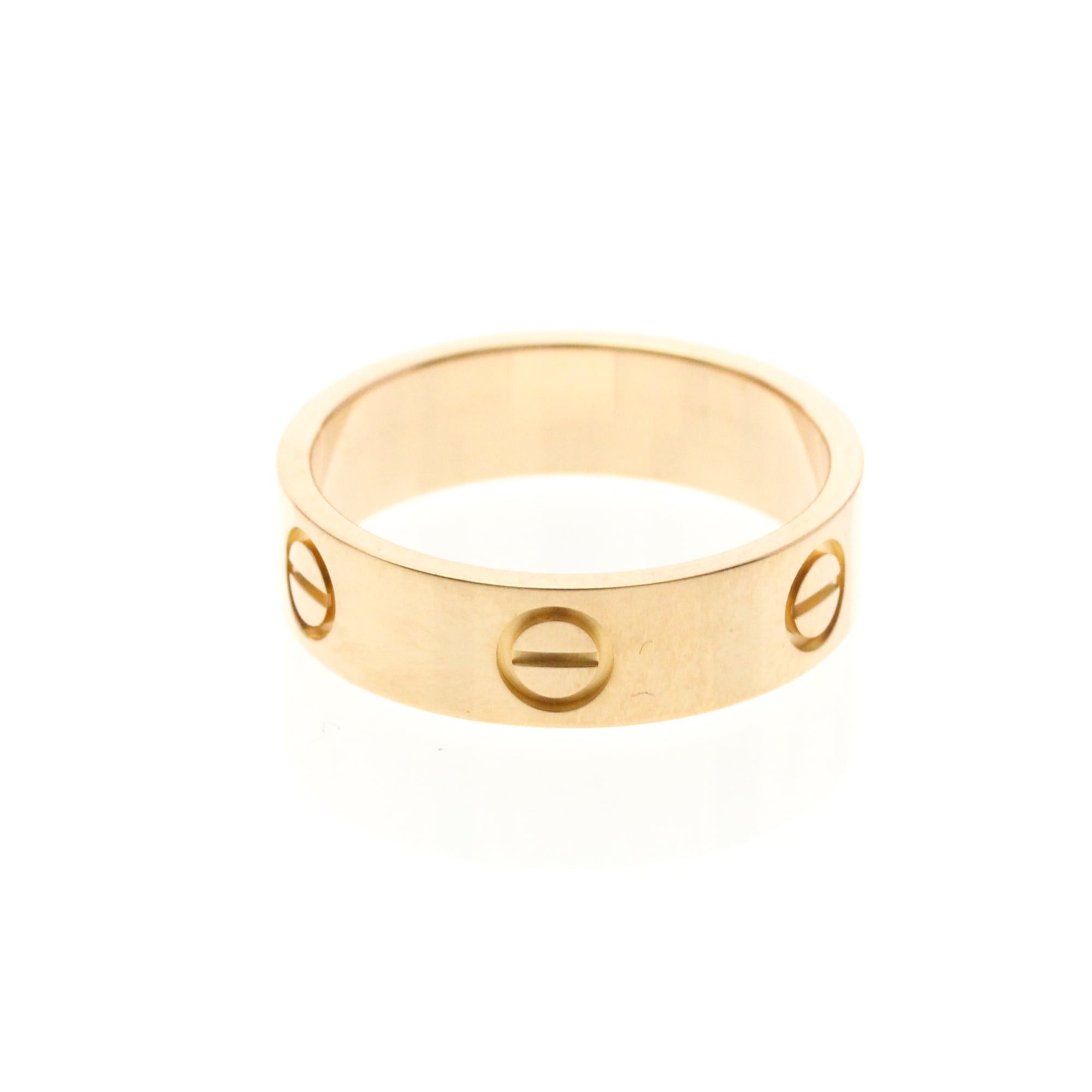 Cartier Cartier Love Pink Gold (18K) Fashion No Stone Band Ring Pink Gold Size ONE SIZE - 3 Thumbnail