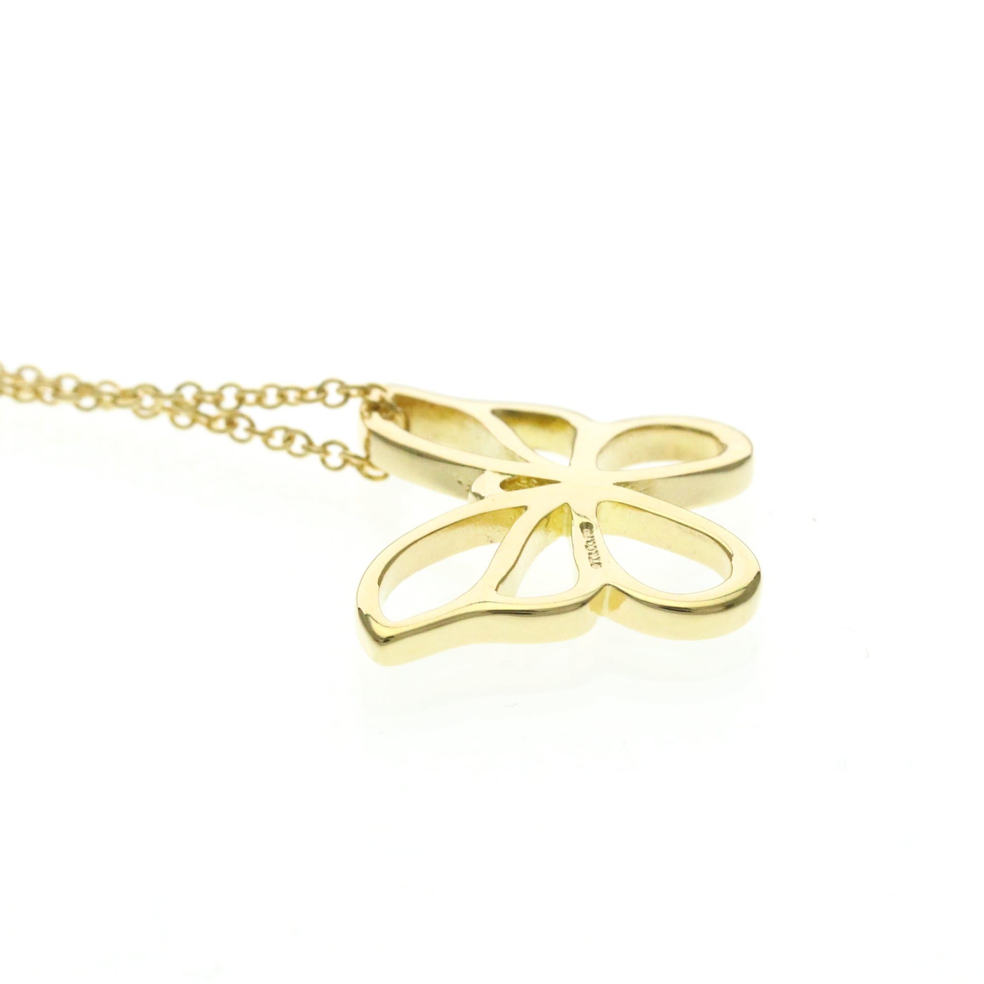 Tiffany & Co. Tiffany Butterfly Necklace Yellow Gold (18K) No Stone Men,Women Fashion Pendant Necklace (Gold) Size ONE SIZE - 5 Thumbnail