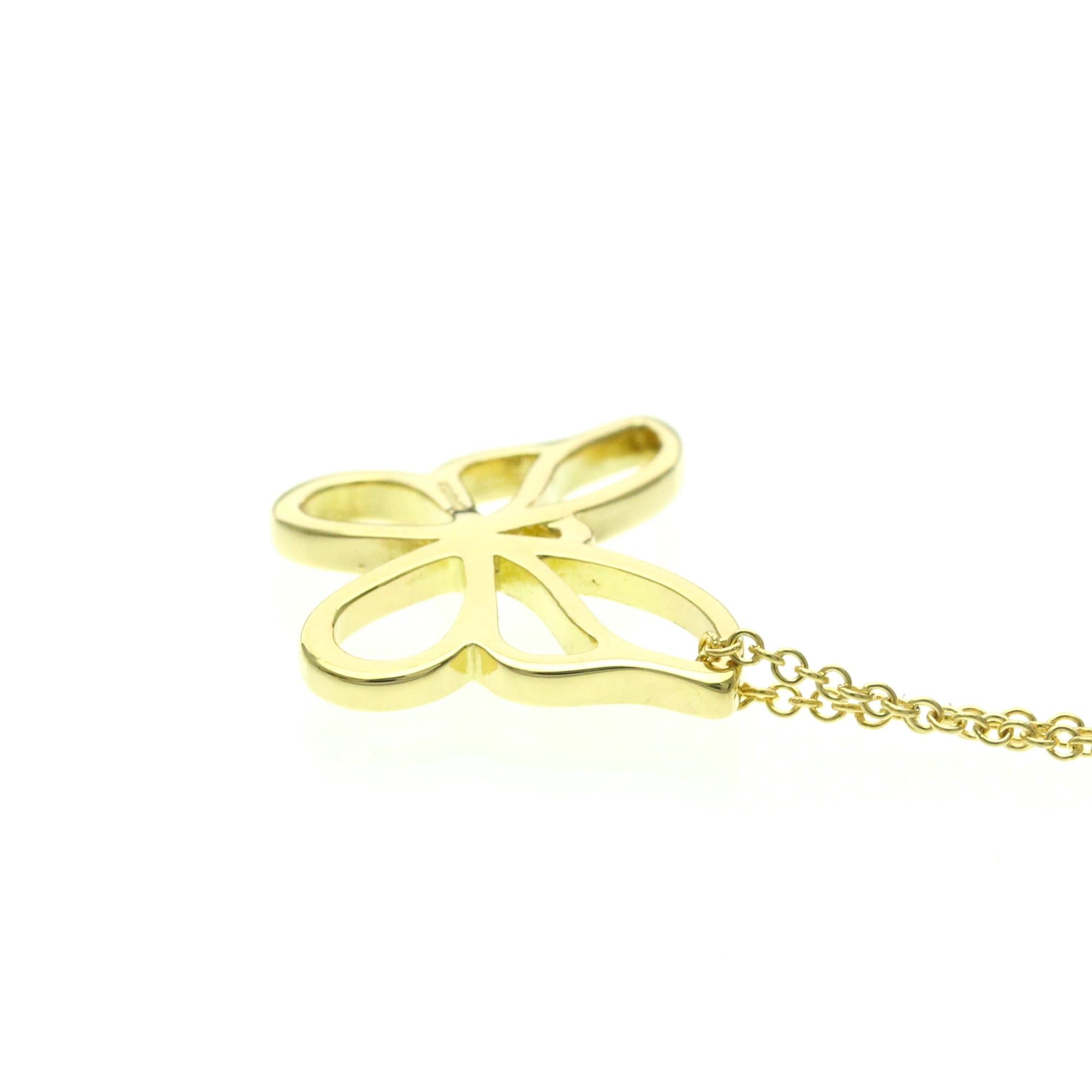 Tiffany & Co. Tiffany Butterfly Necklace Yellow Gold (18K) No Stone Men,Women Fashion Pendant Necklace (Gold) Size ONE SIZE - 3 Thumbnail