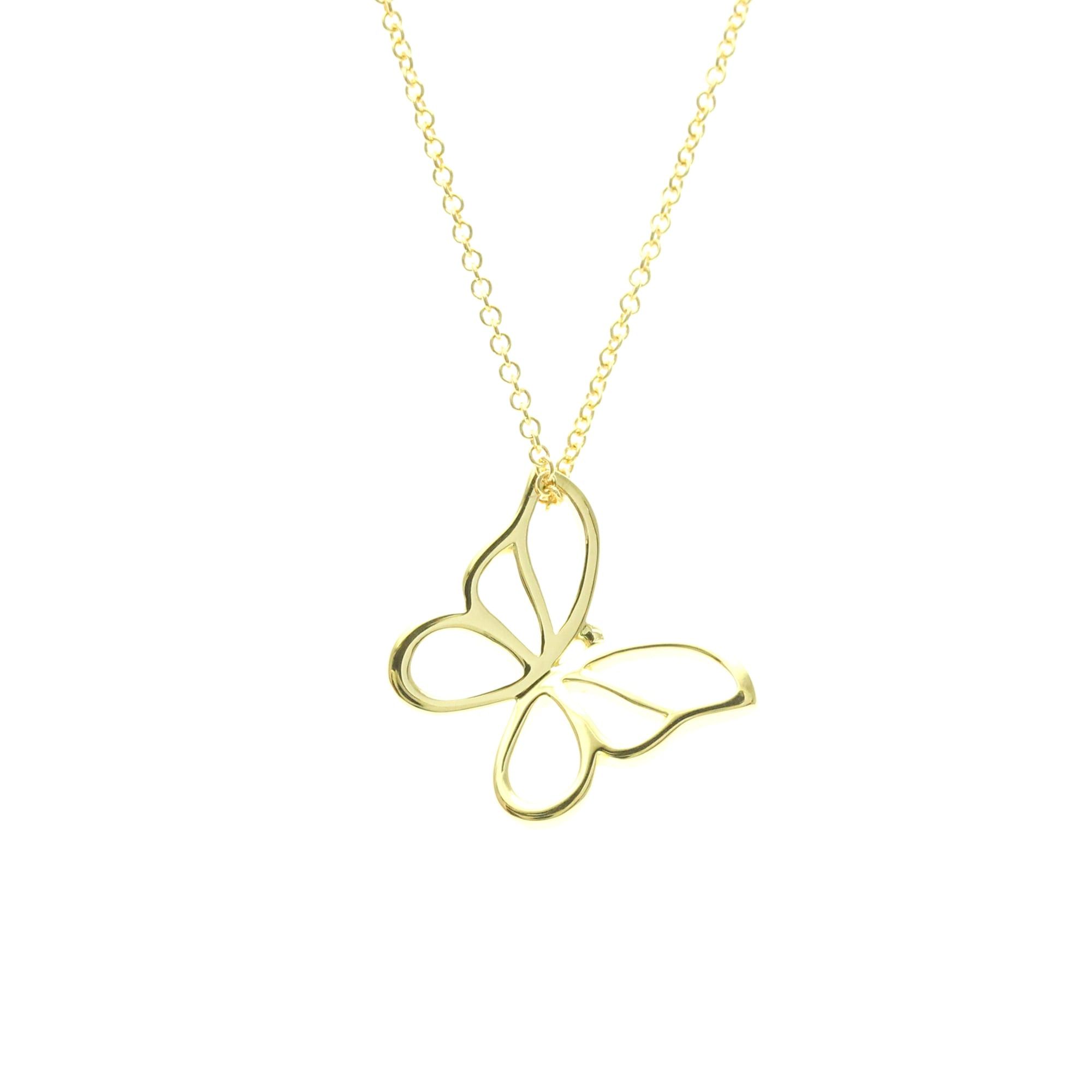 Tiffany & Co. Tiffany Butterfly Necklace Yellow Gold (18K) No Stone Men,Women Fashion Pendant Necklace (Gold) Size ONE SIZE - 2 Thumbnail
