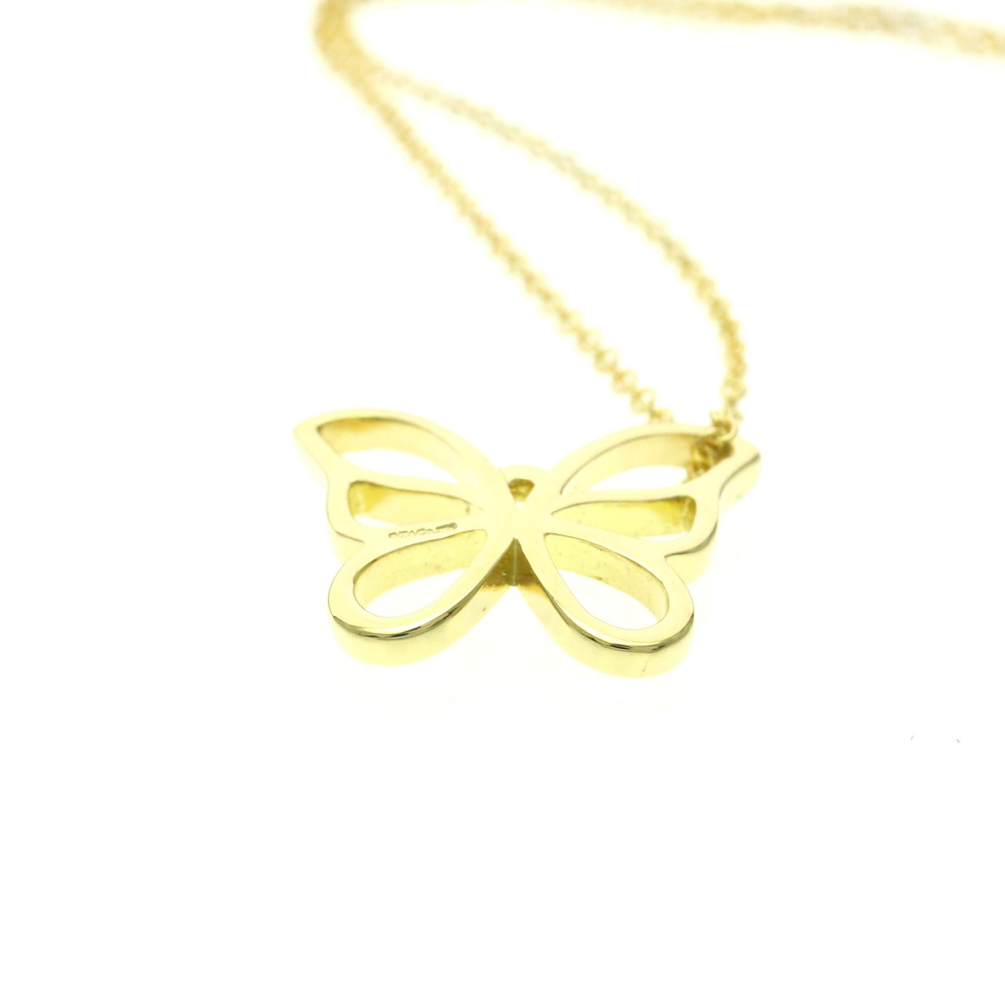 Tiffany & Co. Tiffany Butterfly Necklace Yellow Gold (18K) No Stone Men,Women Fashion Pendant Necklace (Gold) Size ONE SIZE - 4 Thumbnail