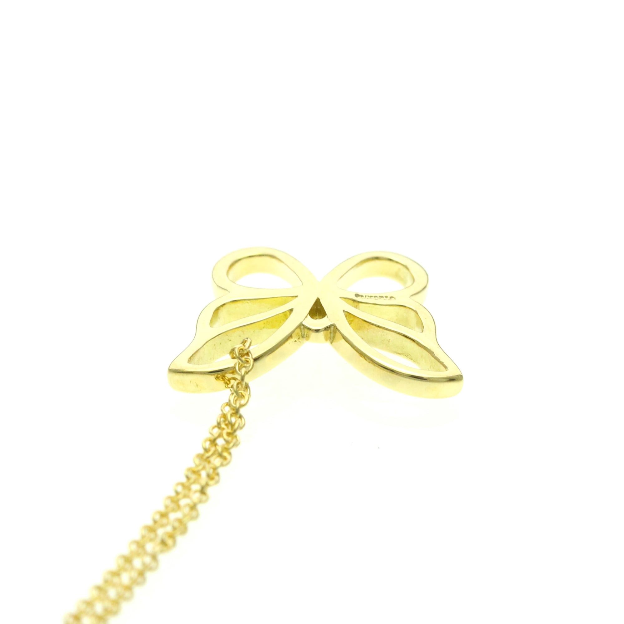 Tiffany & Co. Tiffany Butterfly Necklace Yellow Gold (18K) No Stone Men,Women Fashion Pendant Necklace (Gold) Size ONE SIZE - 6 Thumbnail