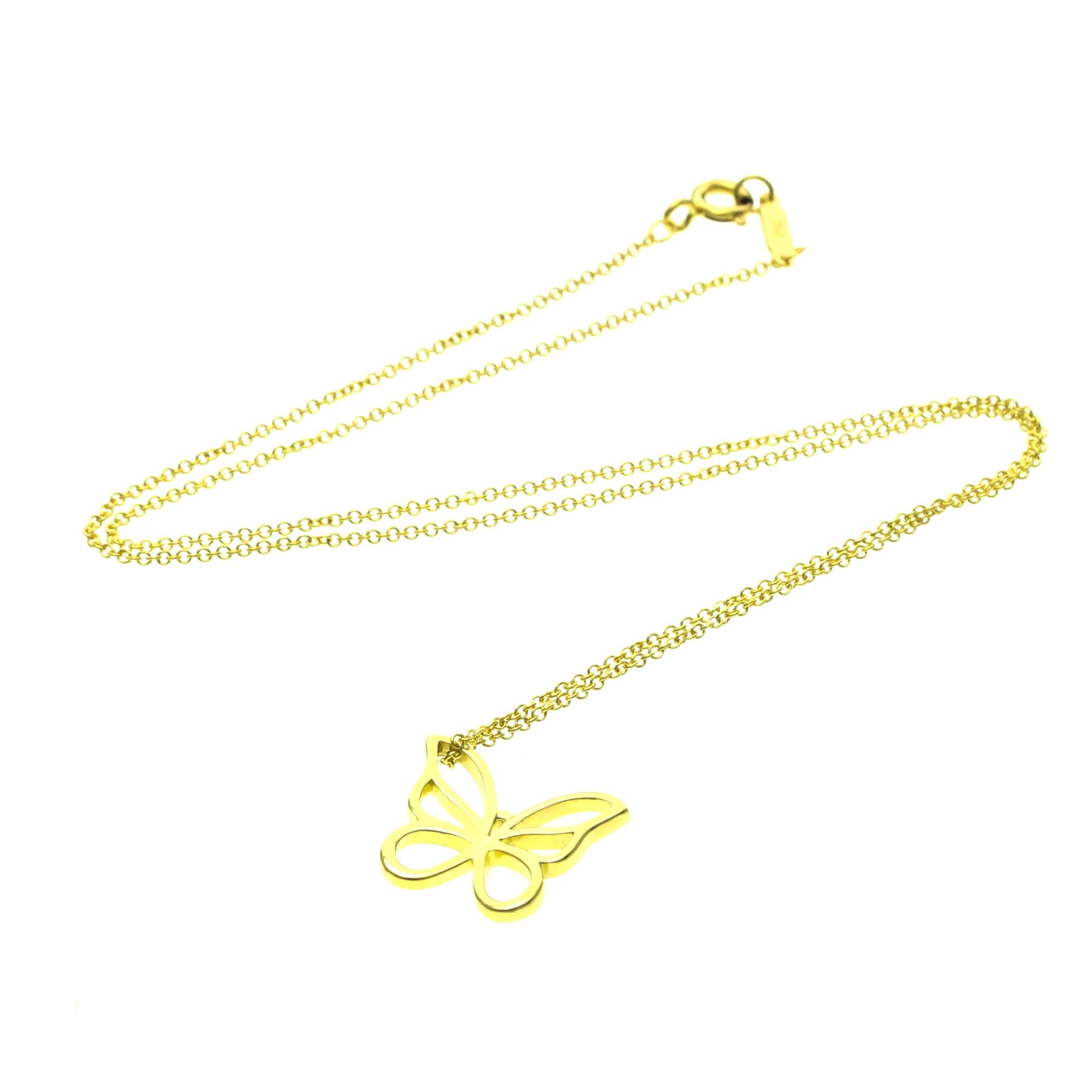 Tiffany & Co. Tiffany Butterfly Necklace Yellow Gold (18K) No Stone Men,Women Fashion Pendant Necklace (Gold) Size ONE SIZE - 13 Thumbnail