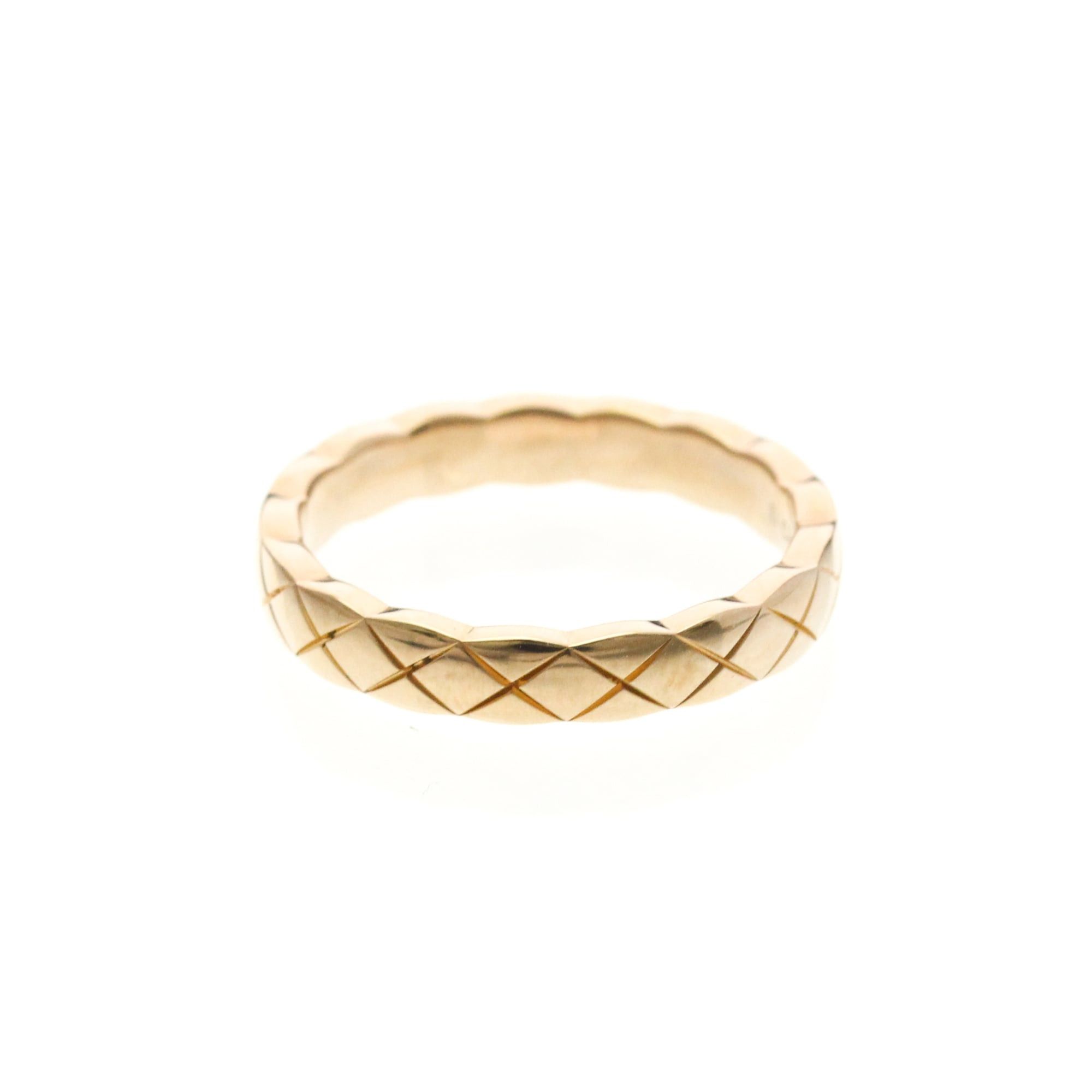 Chanel Chanel Coco Crush Ring Mini Model Pink Gold (18K) Fashion No Stone Band Ring Pink Gold Size ONE SIZE - 2 Thumbnail