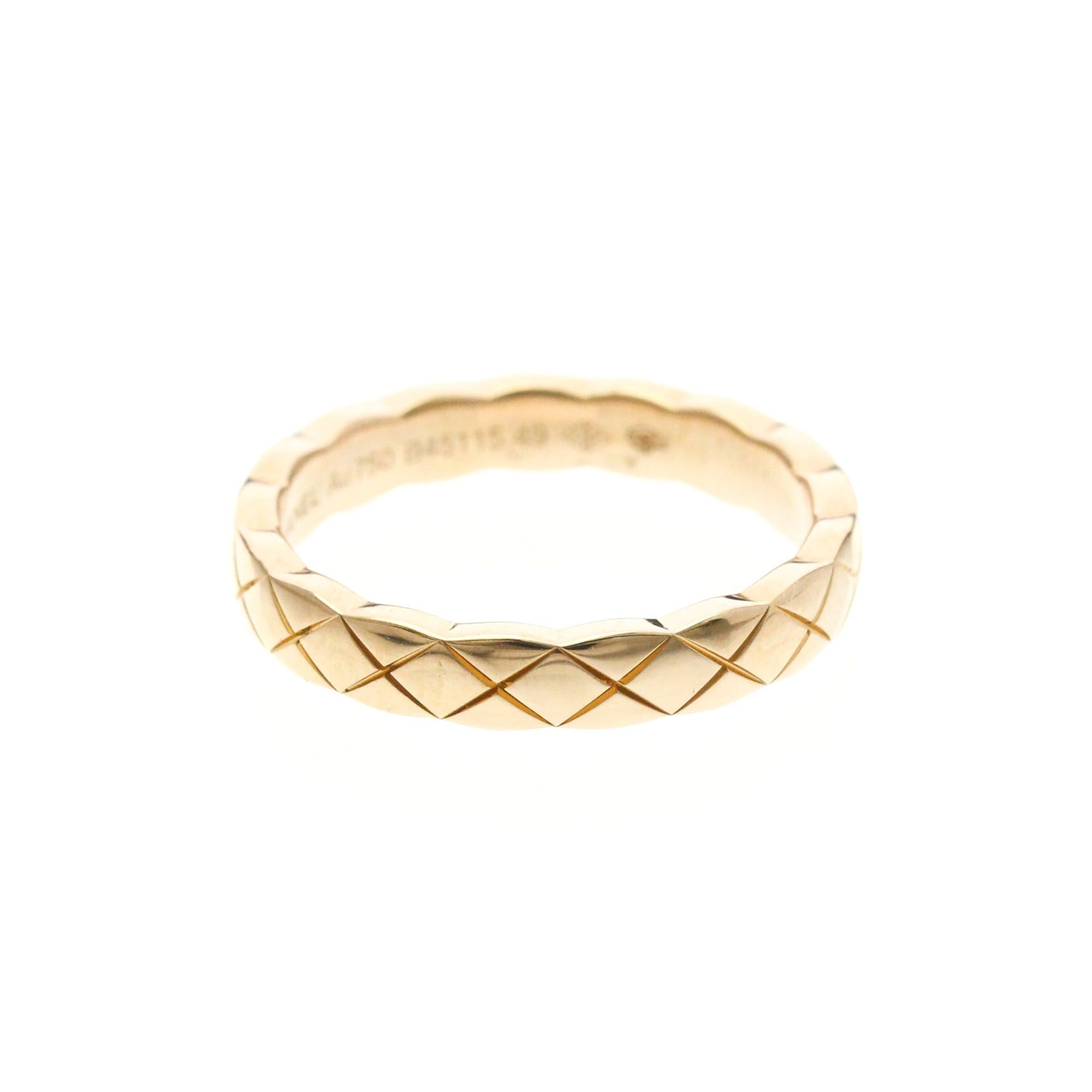 Chanel Chanel Coco Crush Ring Mini Model Pink Gold (18K) Fashion No Stone Band Ring Pink Gold Size ONE SIZE - 4 Thumbnail