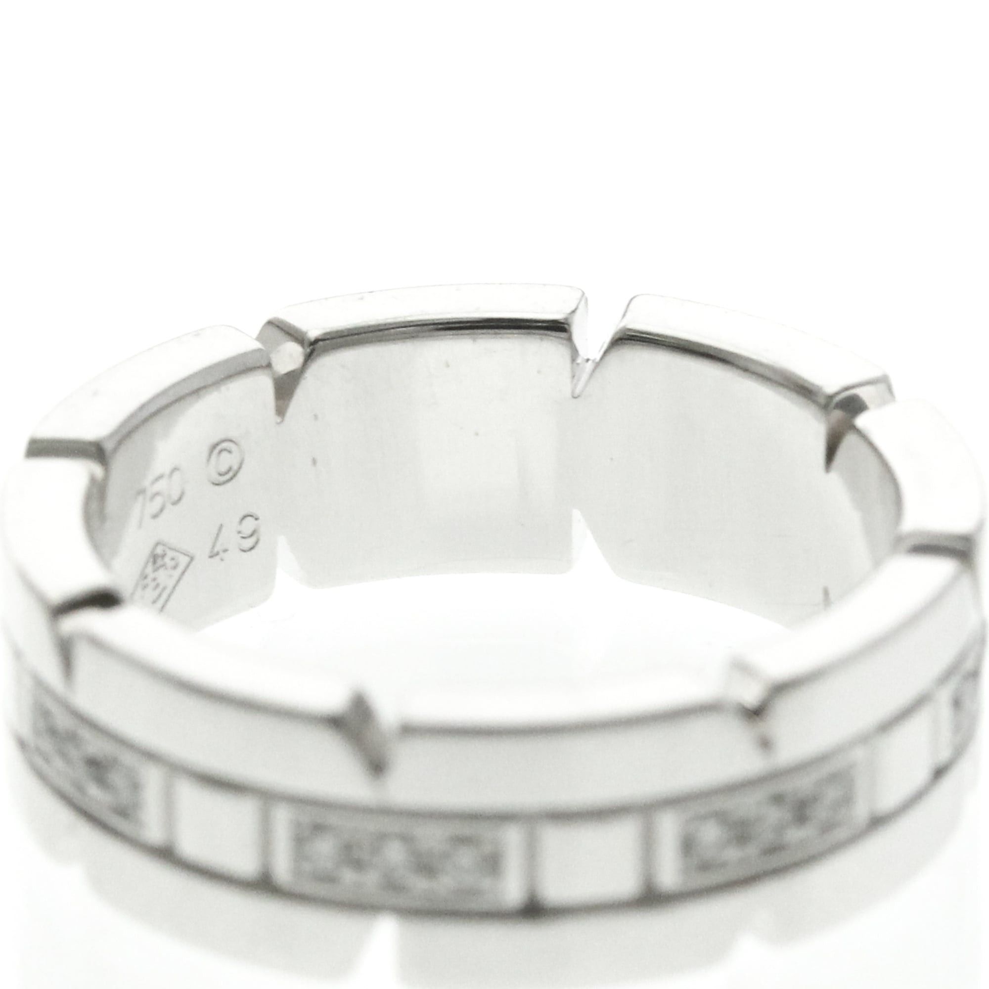 Cartier Cartier Tank Française Ring With Half Diamonds White Gold (18K) Fashion Diamond Band Ring Silver Size ONE SIZE - 8 Thumbnail