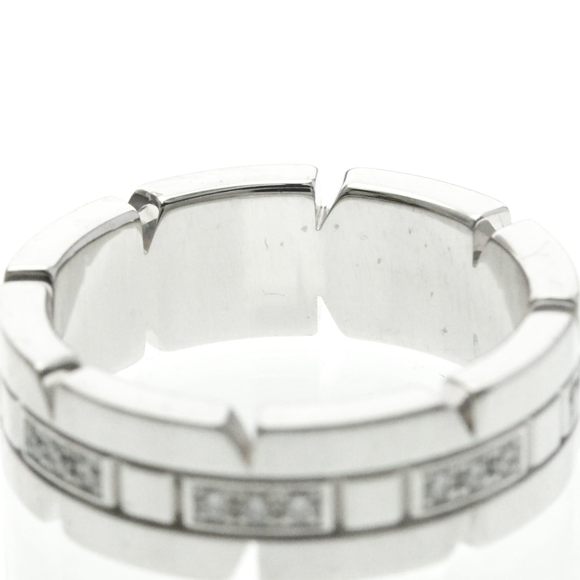 Cartier Cartier Tank Française Ring With Half Diamonds White Gold (18K) Fashion Diamond Band Ring Silver Size ONE SIZE - 7 Thumbnail