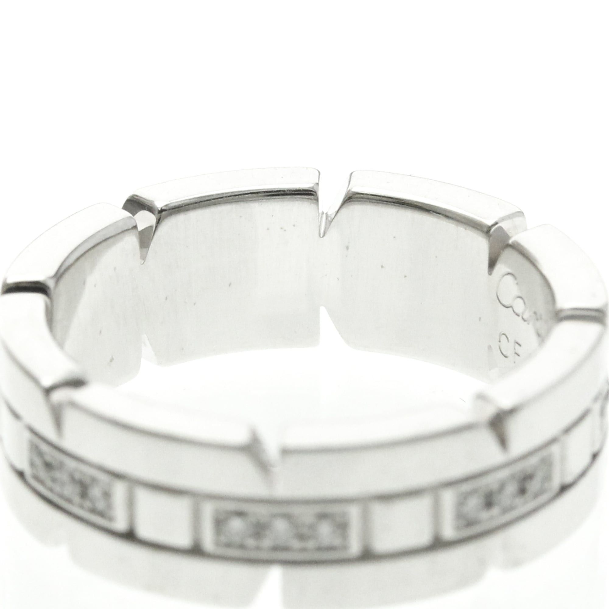 Cartier Cartier Tank Française Ring With Half Diamonds White Gold (18K) Fashion Diamond Band Ring Silver Size ONE SIZE - 6 Thumbnail
