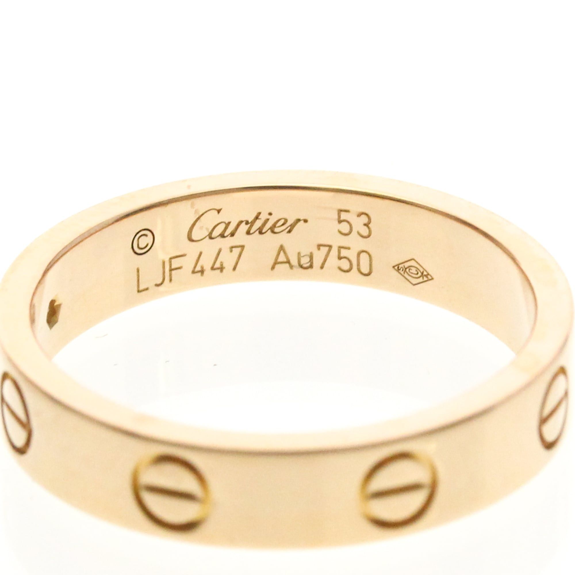 Cartier Cartier Mini Love Ring With 1 Diamond Pink Gold (18K) Fashion Diamond Band Ring Pink Gold Size ONE SIZE - 6 Thumbnail