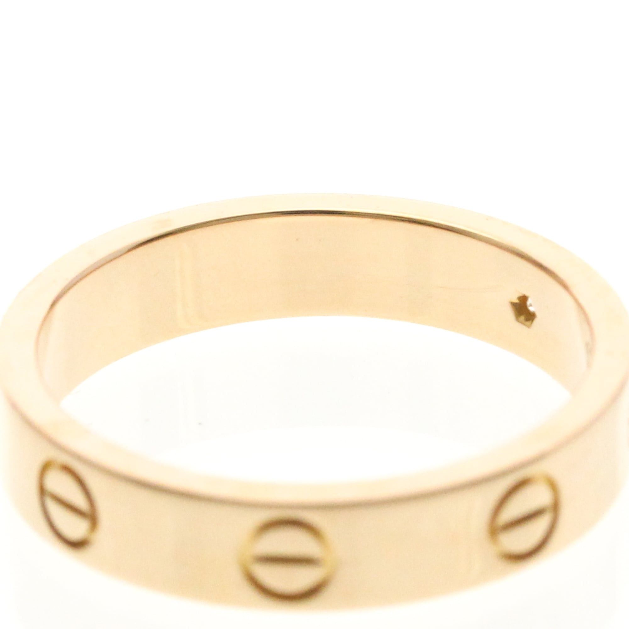 Cartier Cartier Mini Love Ring With 1 Diamond Pink Gold (18K) Fashion Diamond Band Ring Pink Gold Size ONE SIZE - 7 Thumbnail