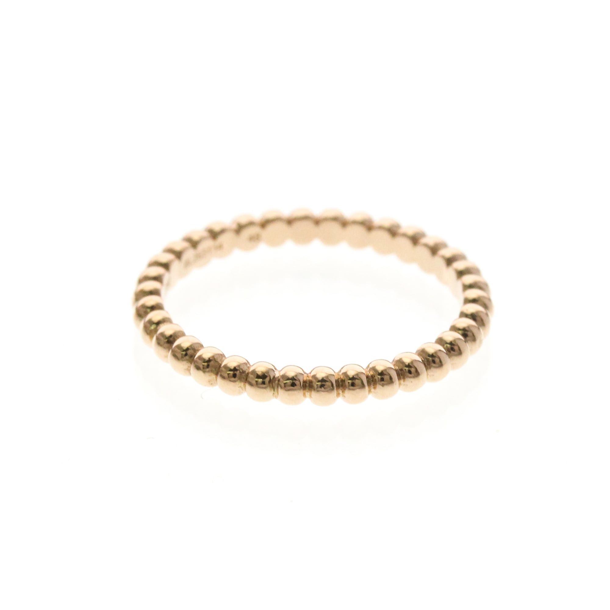 Van Cleef & Arpels Van Cleef & Arpels Perlee Mini Model Pink Gold (18K) Fashion No Stone Band Ring Pink Gold Size ONE SIZE - 4 Thumbnail