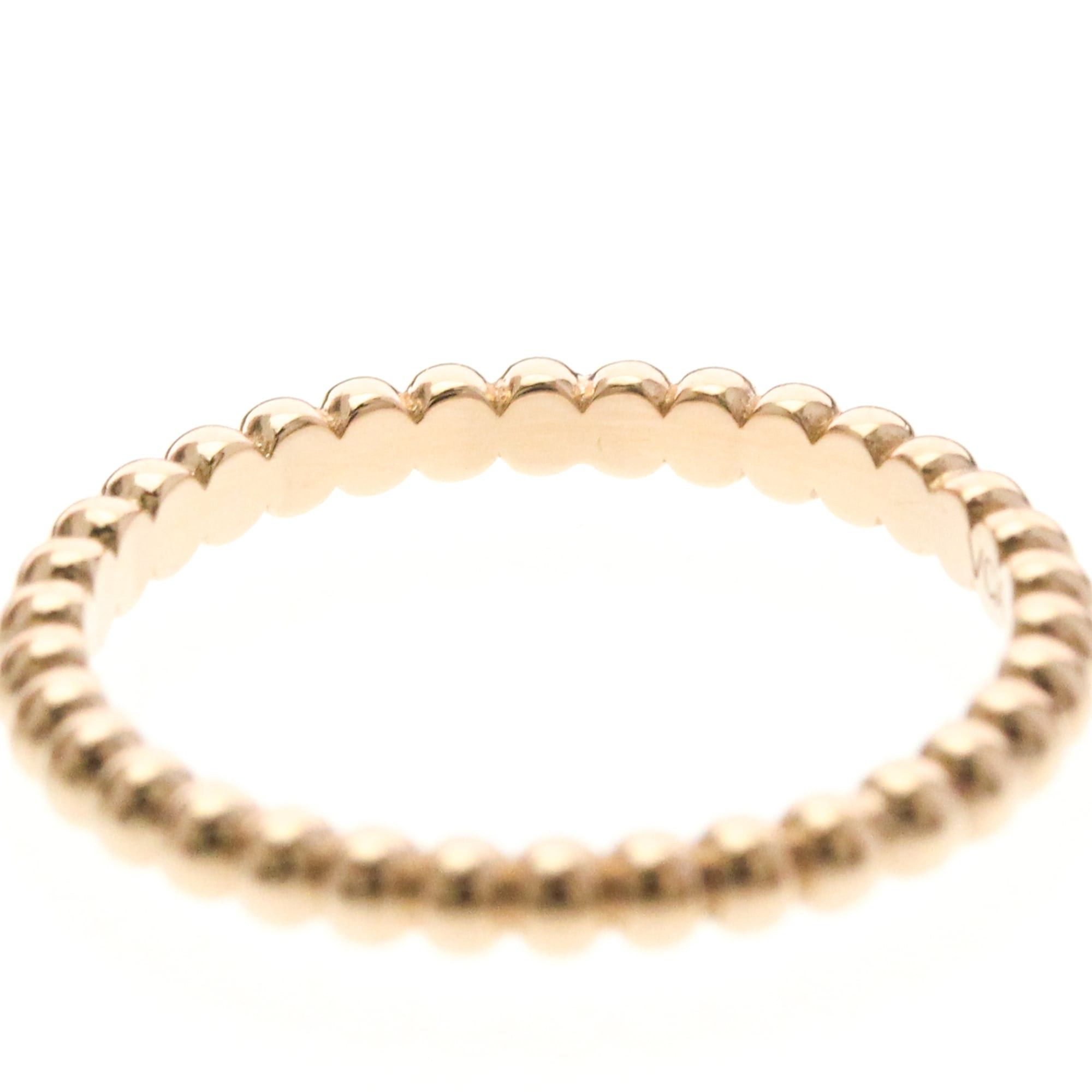 Van Cleef & Arpels Van Cleef & Arpels Perlee Mini Model Pink Gold (18K) Fashion No Stone Band Ring Pink Gold Size ONE SIZE - 8 Thumbnail