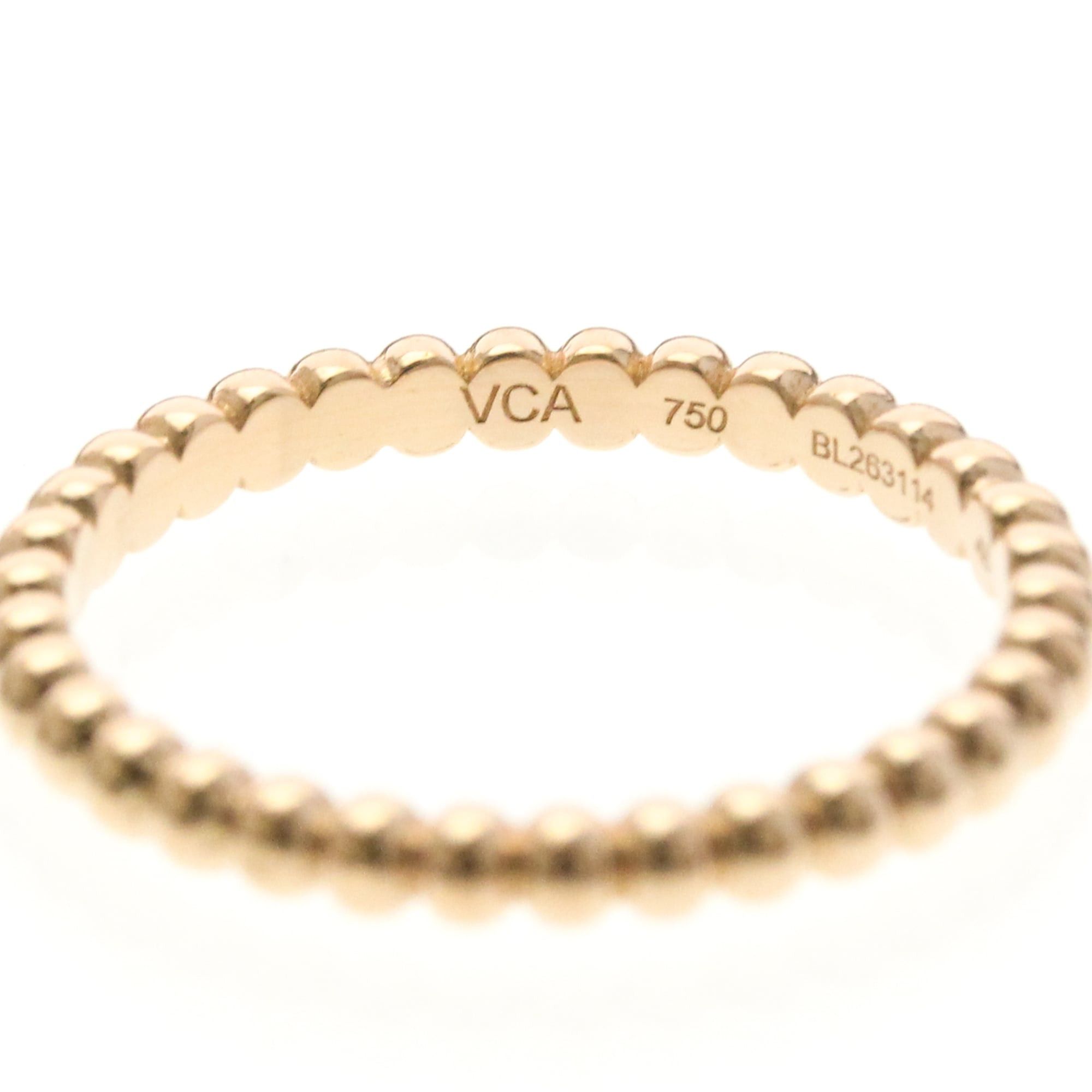 Van Cleef & Arpels Van Cleef & Arpels Perlee Mini Model Pink Gold (18K) Fashion No Stone Band Ring Pink Gold Size ONE SIZE - 5 Thumbnail