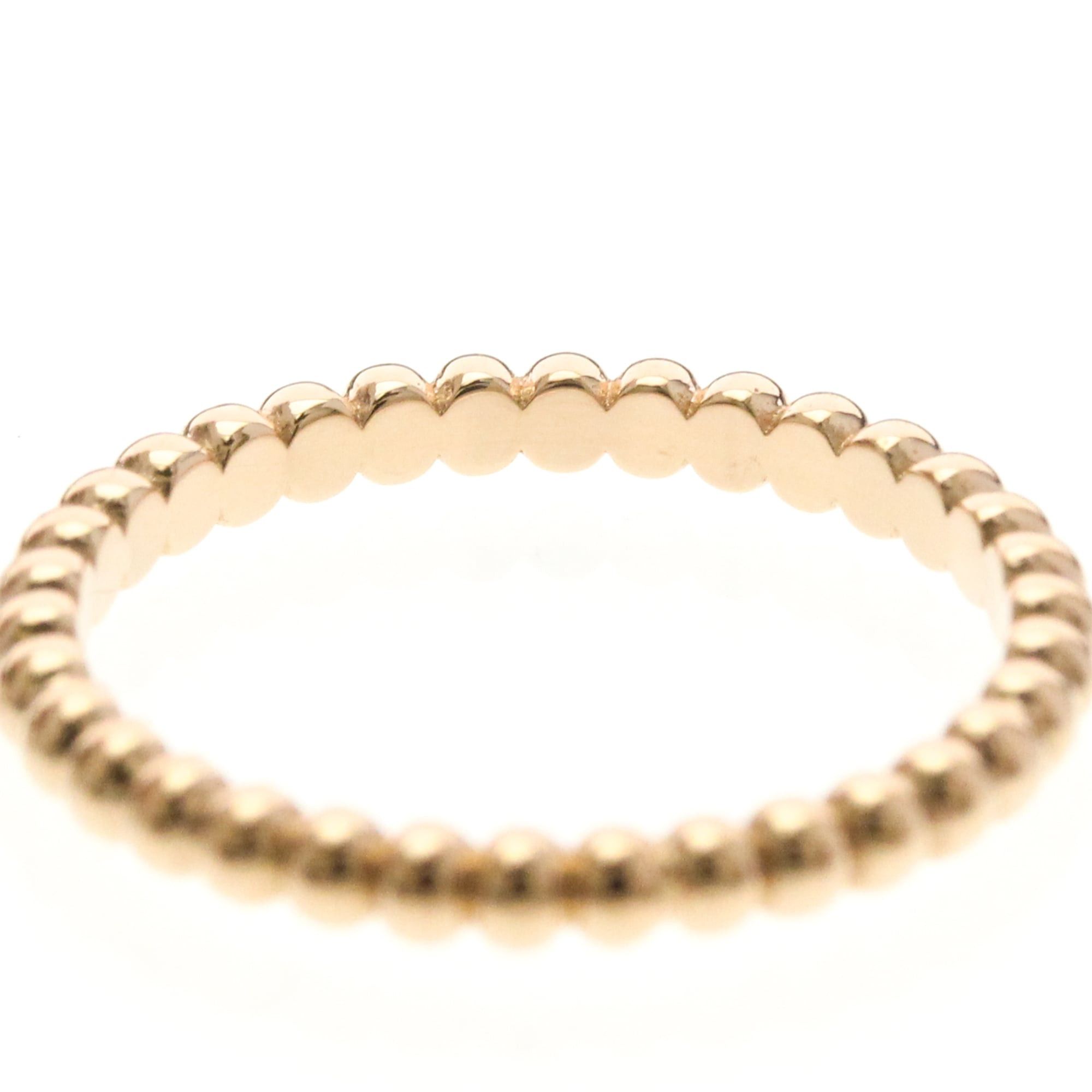 Van Cleef & Arpels Van Cleef & Arpels Perlee Mini Model Pink Gold (18K) Fashion No Stone Band Ring Pink Gold Size ONE SIZE - 7 Thumbnail