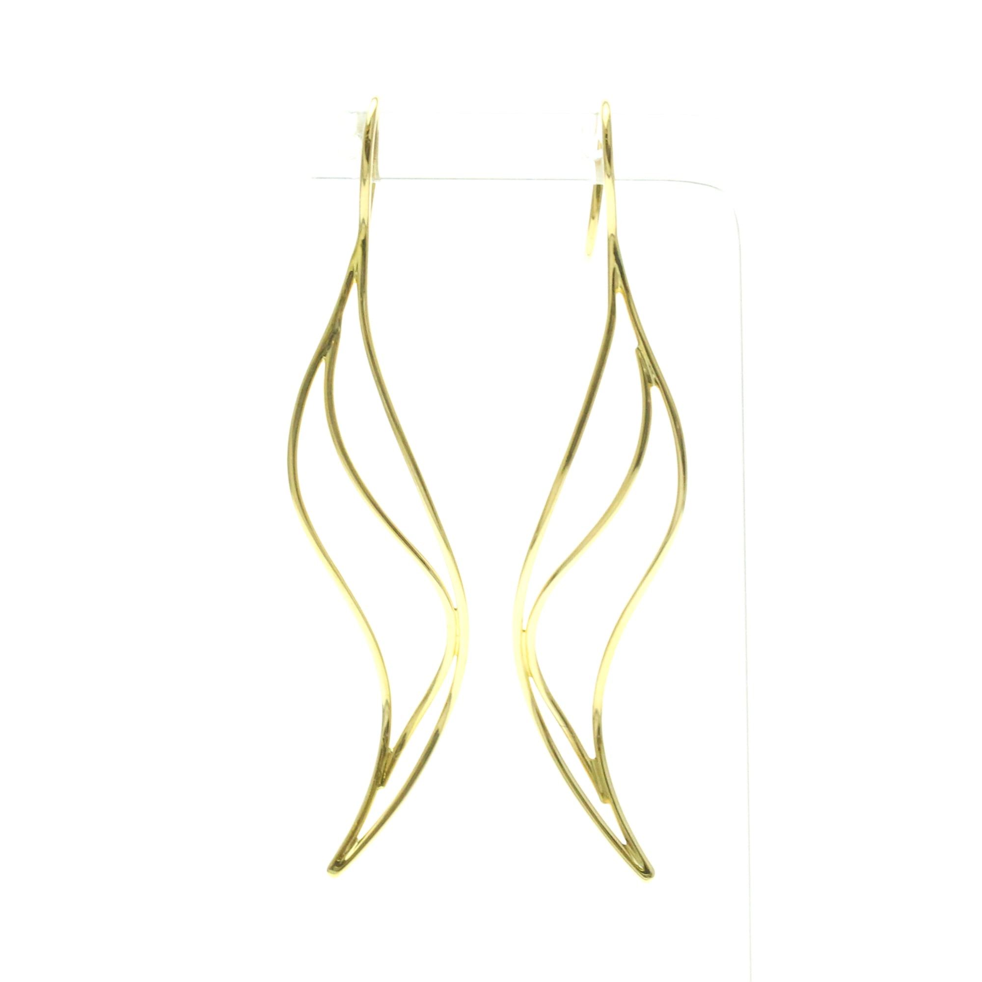 Tiffany & Co. Tiffany Wave Earrings No Stone Yellow Gold (18K) Drop Earrings Gold Size ONE SIZE - 4 Thumbnail