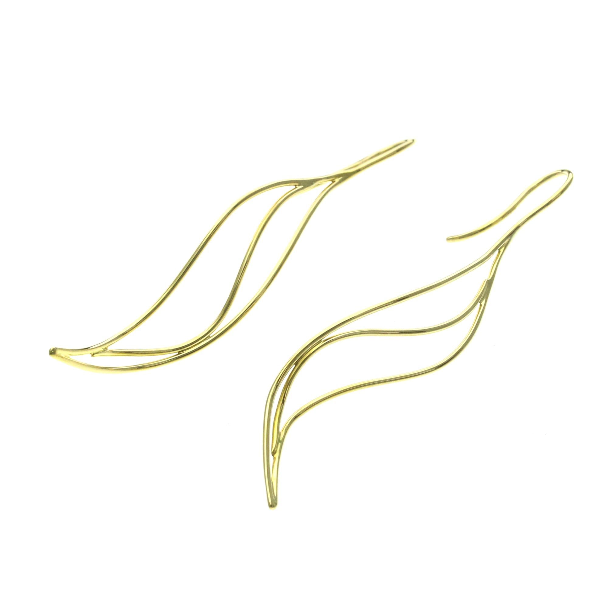 Tiffany & Co. Tiffany Wave Earrings No Stone Yellow Gold (18K) Drop Earrings Gold Size ONE SIZE - 2 Thumbnail