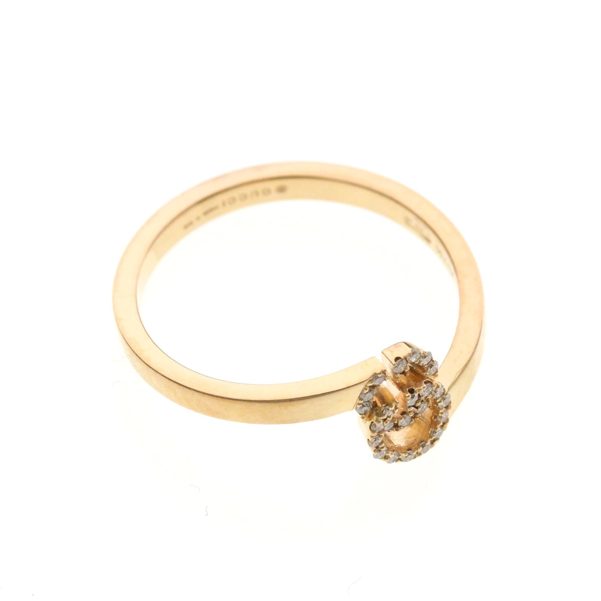 Gucci Gucci GG Running Ring Pink Gold (18K) Fashion Diamond Band Ring Pink Gold Size ONE SIZE - 9 Thumbnail
