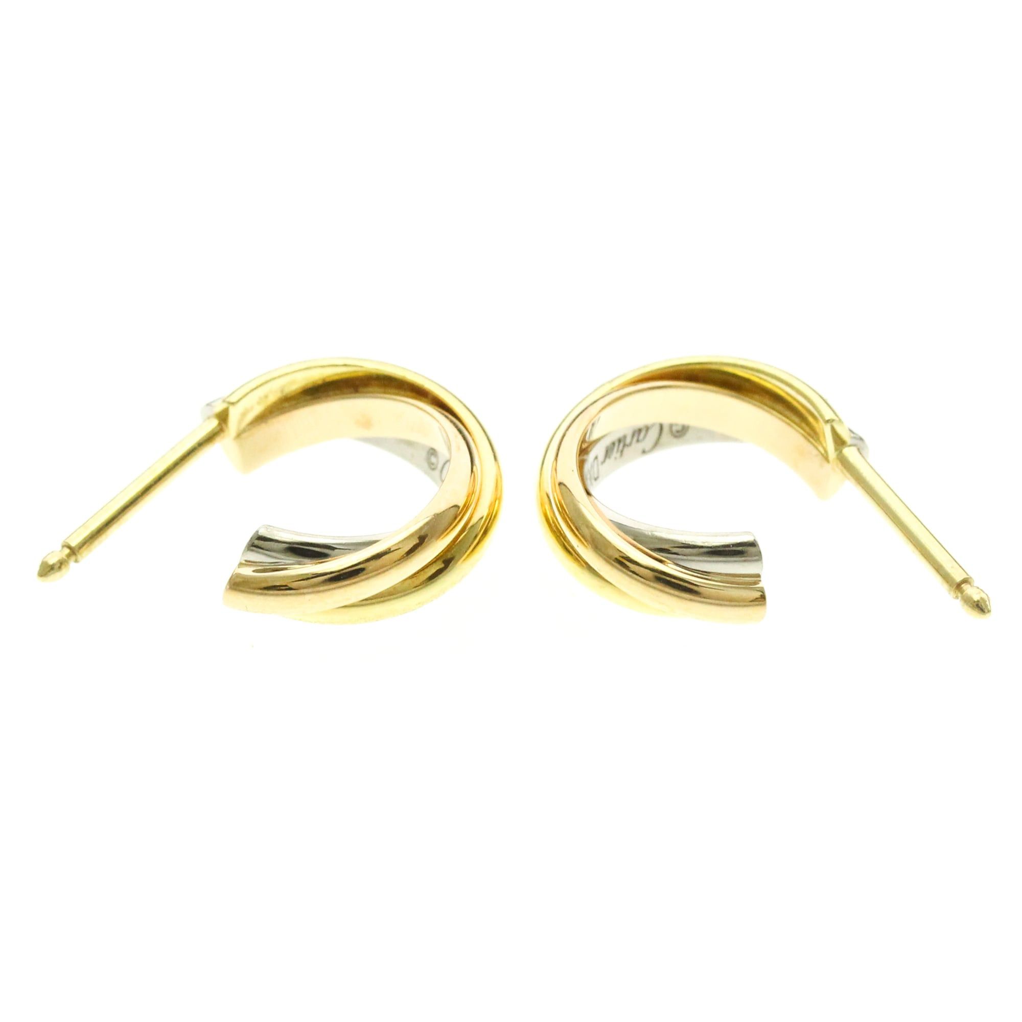 Cartier Cartier Trinity De Cartier No Stone Yellow Gold (18K),Pink Gold (18K),White Gold (18K) Half Hoop Earrings Gold Size ONE SIZE - 7 Thumbnail