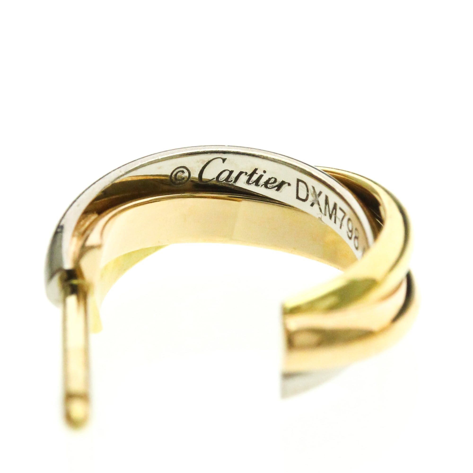 Cartier Cartier Trinity De Cartier No Stone Yellow Gold (18K),Pink Gold (18K),White Gold (18K) Half Hoop Earrings Gold Size ONE SIZE - 9 Thumbnail