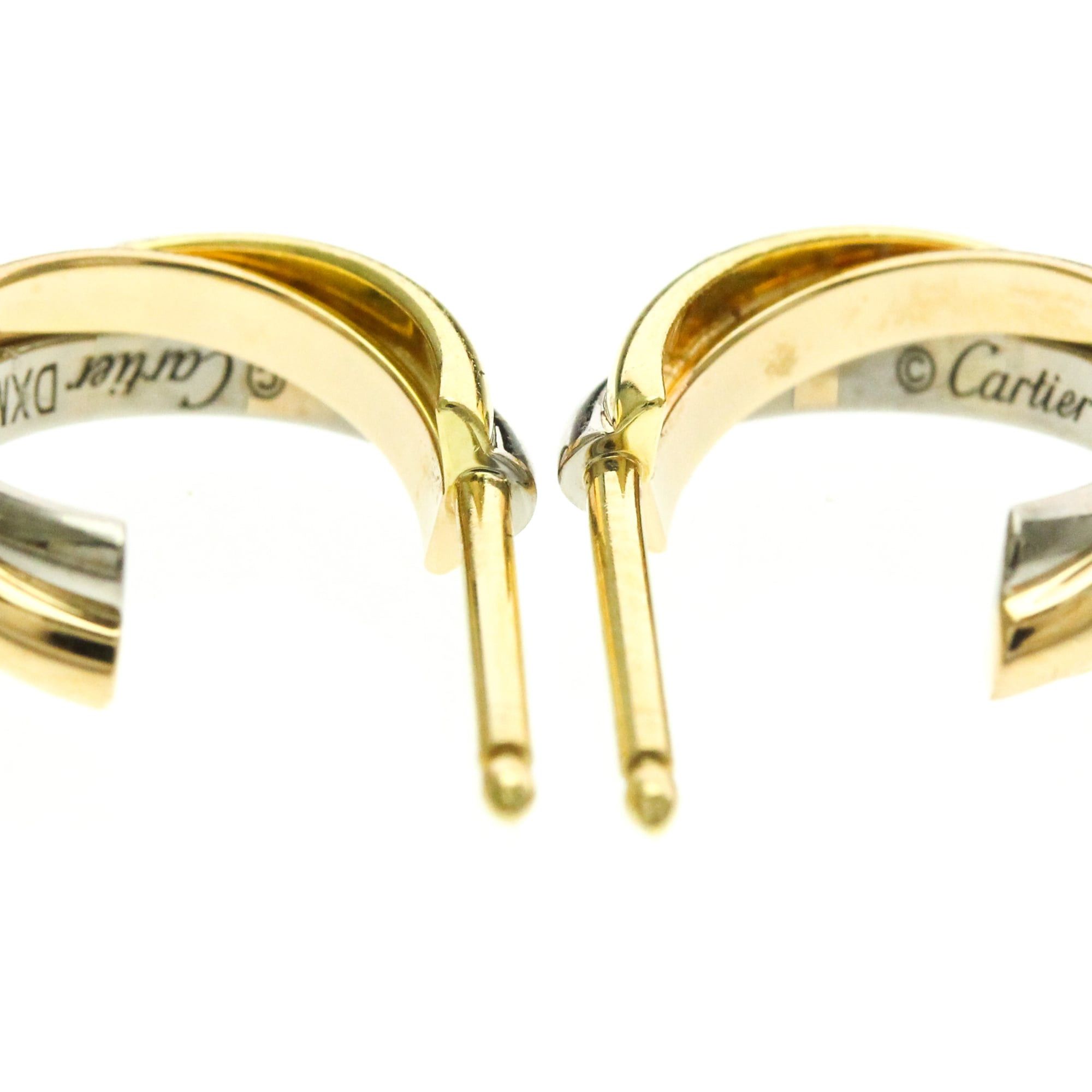 Cartier Cartier Trinity De Cartier No Stone Yellow Gold (18K),Pink Gold (18K),White Gold (18K) Half Hoop Earrings Gold Size ONE SIZE - 8 Thumbnail