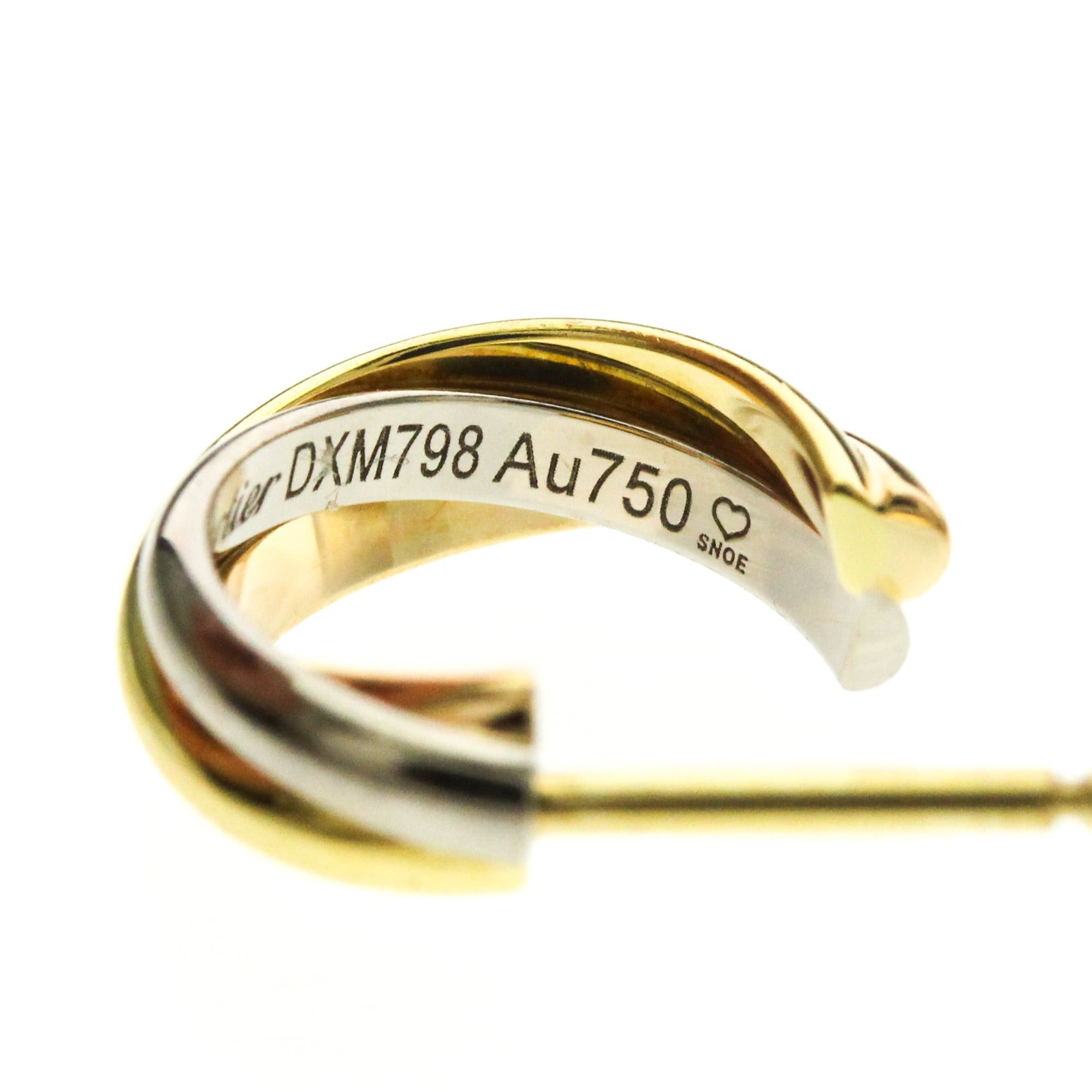 Cartier Cartier Trinity De Cartier No Stone Yellow Gold (18K),Pink Gold (18K),White Gold (18K) Half Hoop Earrings Gold Size ONE SIZE - 10 Thumbnail