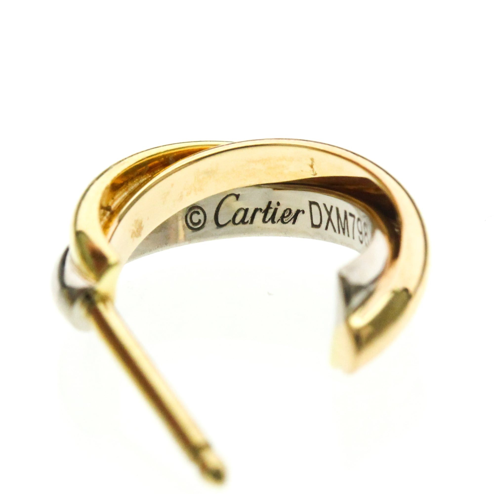 Cartier Cartier Trinity De Cartier No Stone Yellow Gold (18K),Pink Gold (18K),White Gold (18K) Half Hoop Earrings Gold Size ONE SIZE - 11 Thumbnail