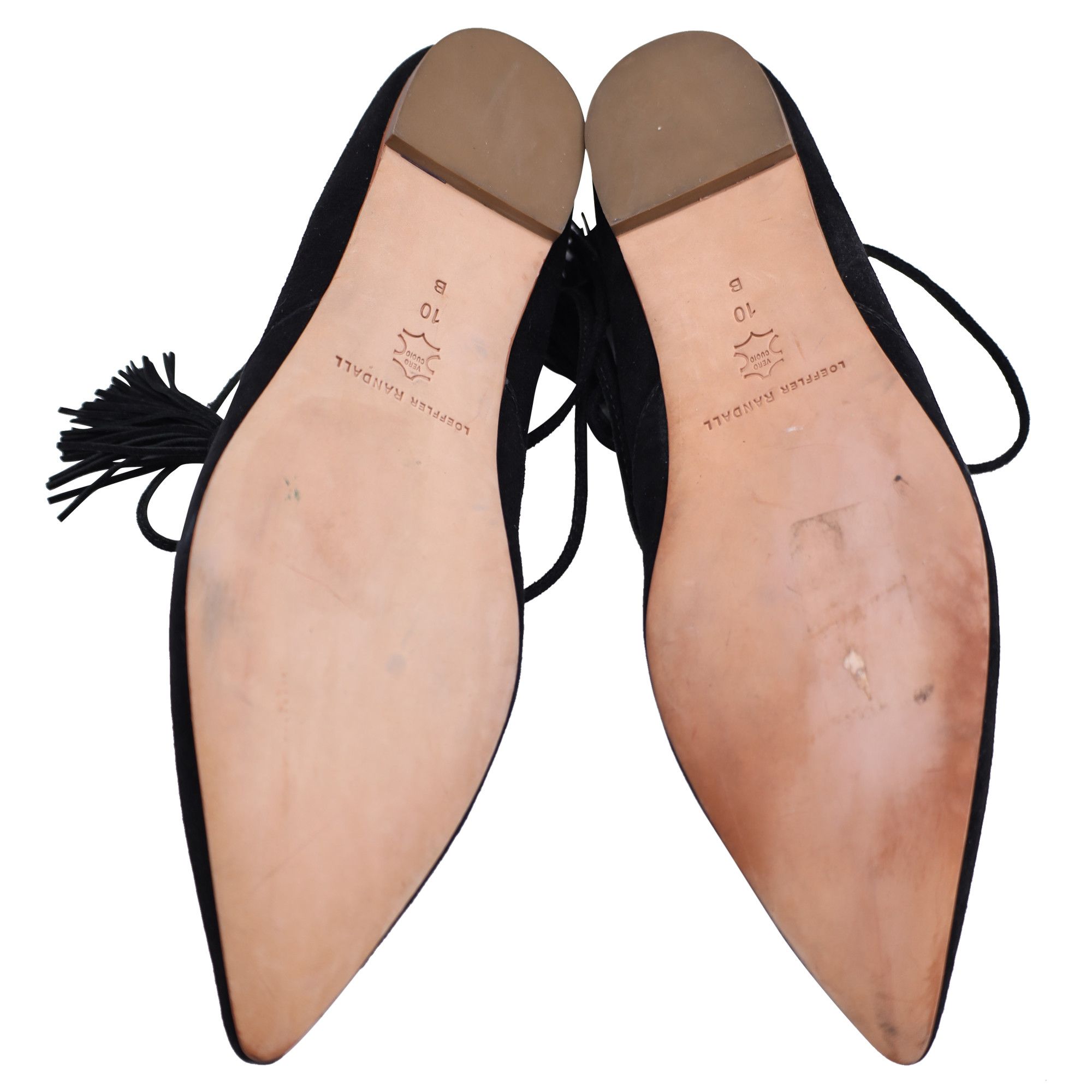 Loeffler Randall Loeffler Randall Tassel Accents D'Orsay Flats in Black Suede Size US 11 / IT 41 - 4 Thumbnail