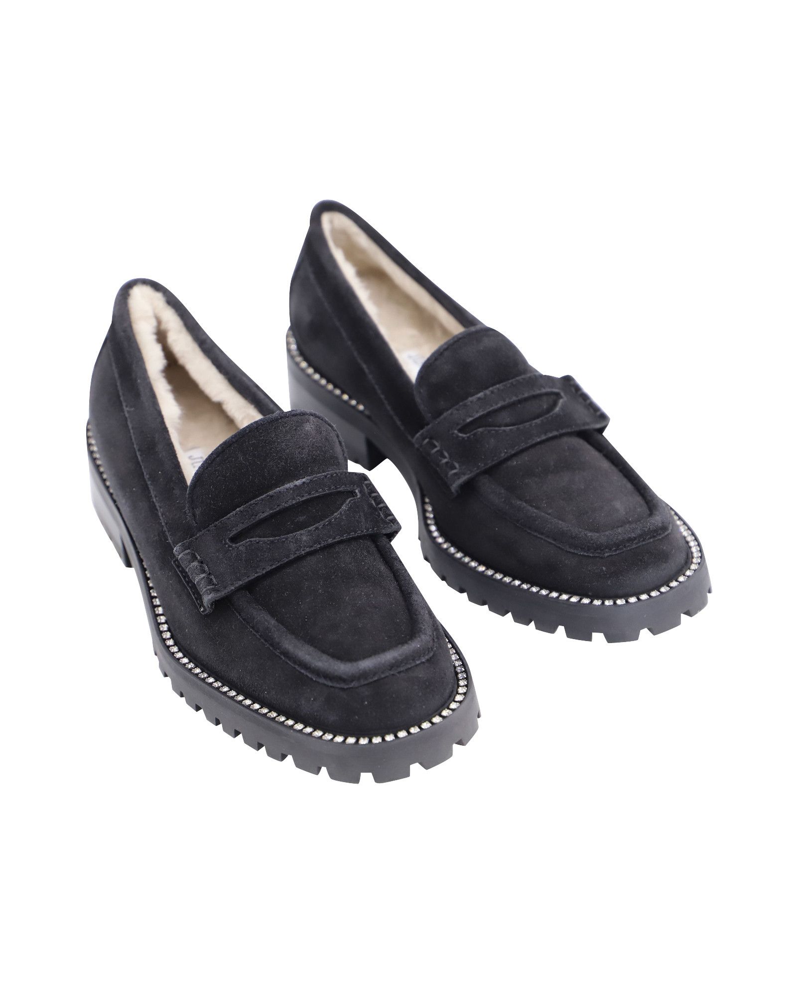 Jimmy Choo Jimmy Choo Deanna Crystal-Embellished Shearling-Lined Loafer Size US 6 / IT 36 - 5 Thumbnail