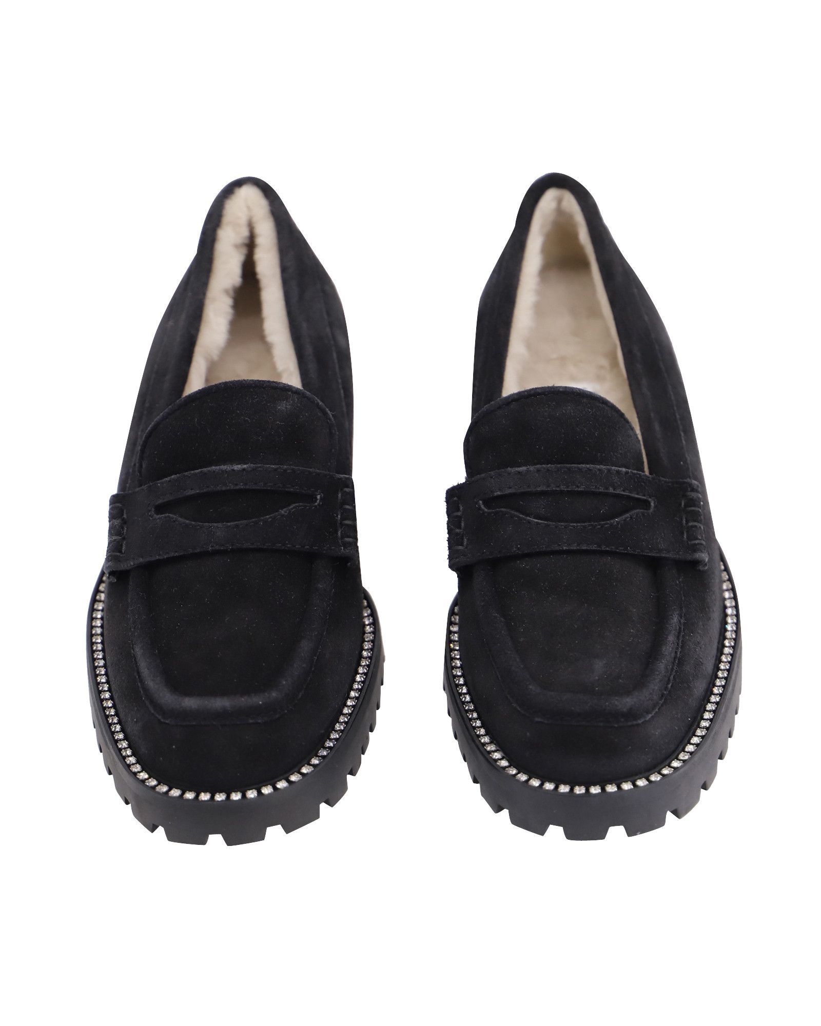 Jimmy Choo Jimmy Choo Deanna Crystal-Embellished Shearling-Lined Loafer Size US 6 / IT 36 - 2 Thumbnail
