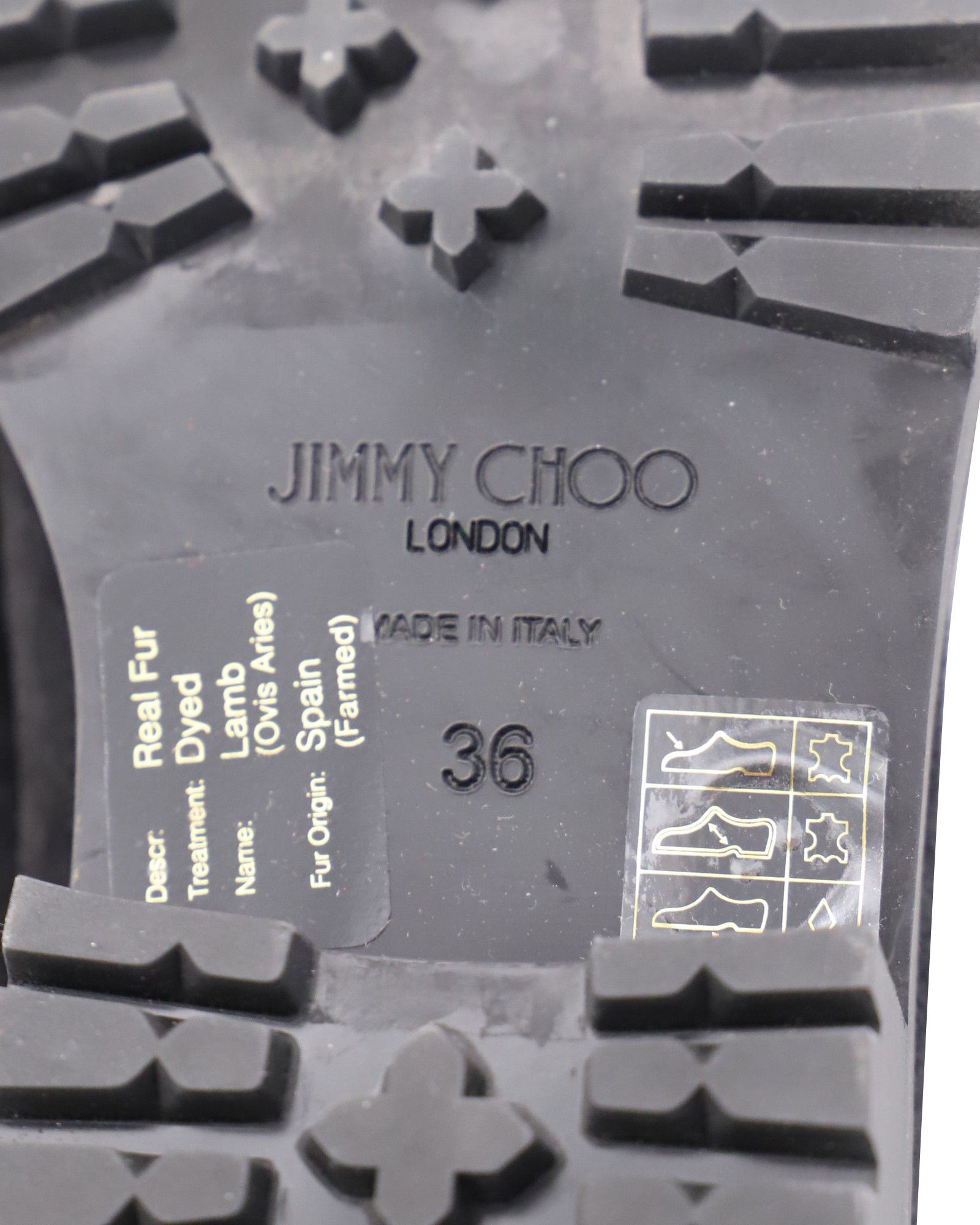 Jimmy Choo Jimmy Choo Deanna Crystal-Embellished Shearling-Lined Loafer Size US 6 / IT 36 - 7 Thumbnail
