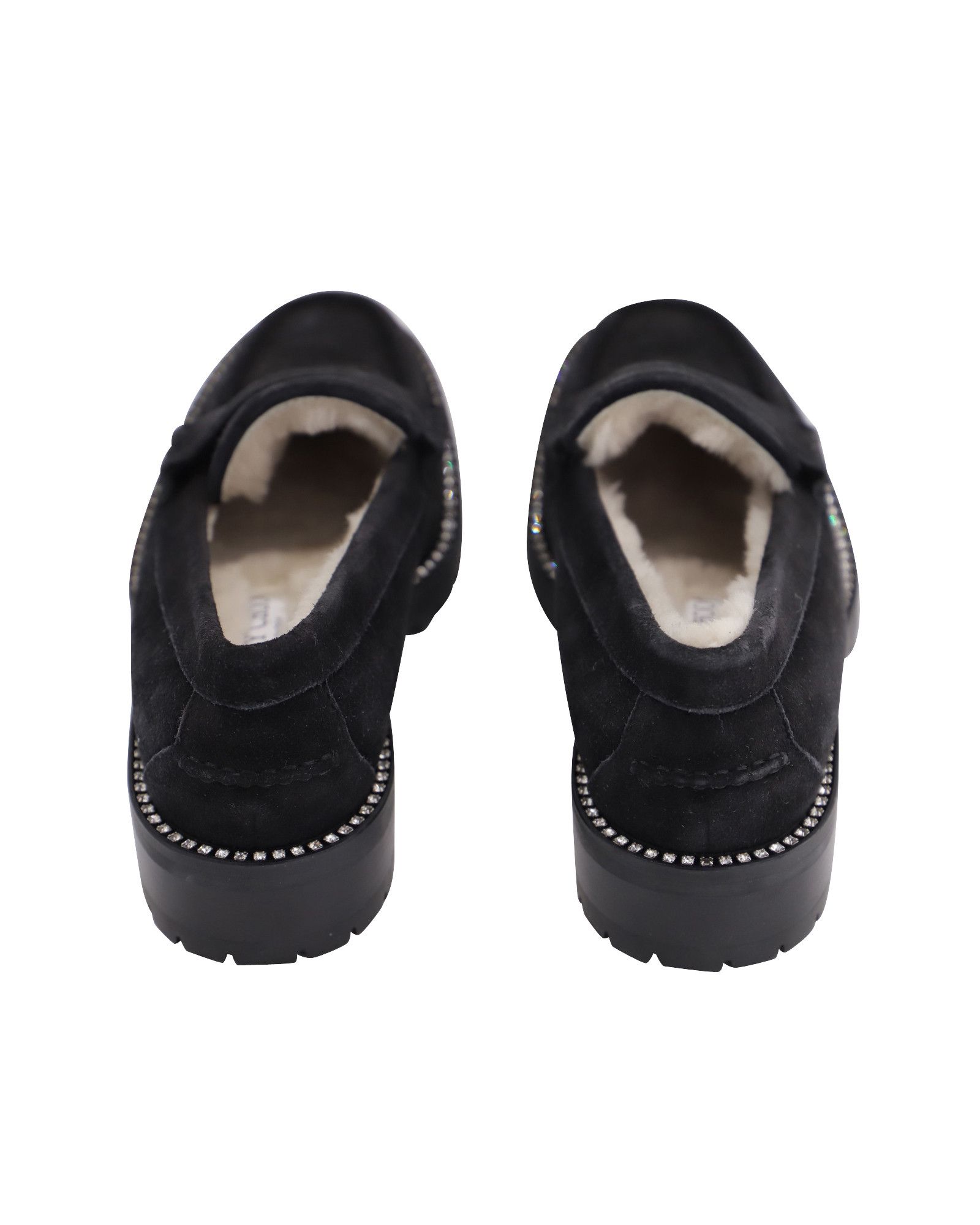 Jimmy Choo Jimmy Choo Deanna Crystal-Embellished Shearling-Lined Loafer Size US 6 / IT 36 - 3 Thumbnail