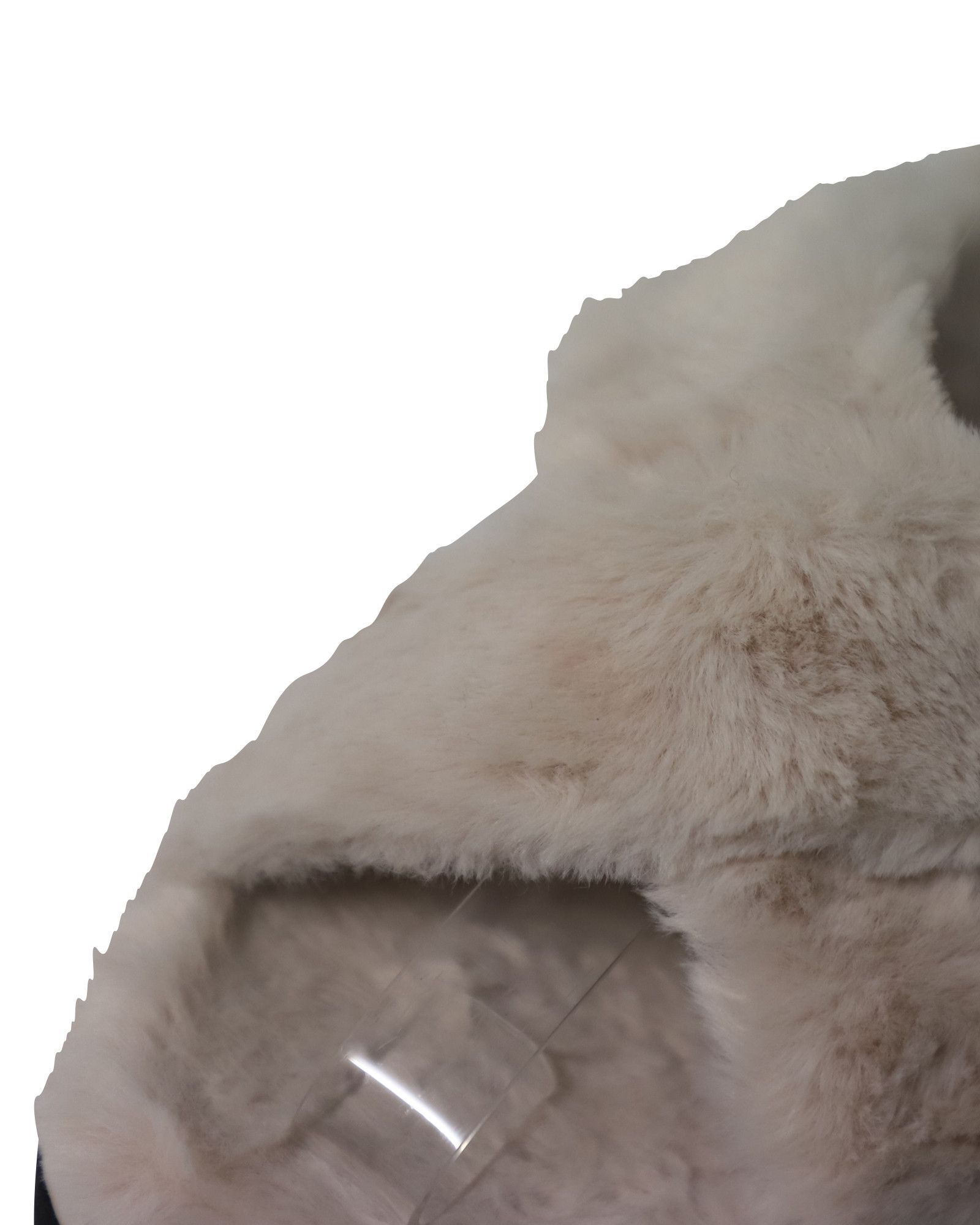 Stuart Weitzman Stuart Weitzman Roza Lift Slides Sandals in Cream Faux Fur Size US 8.5 / IT 38.5 - 7 Thumbnail