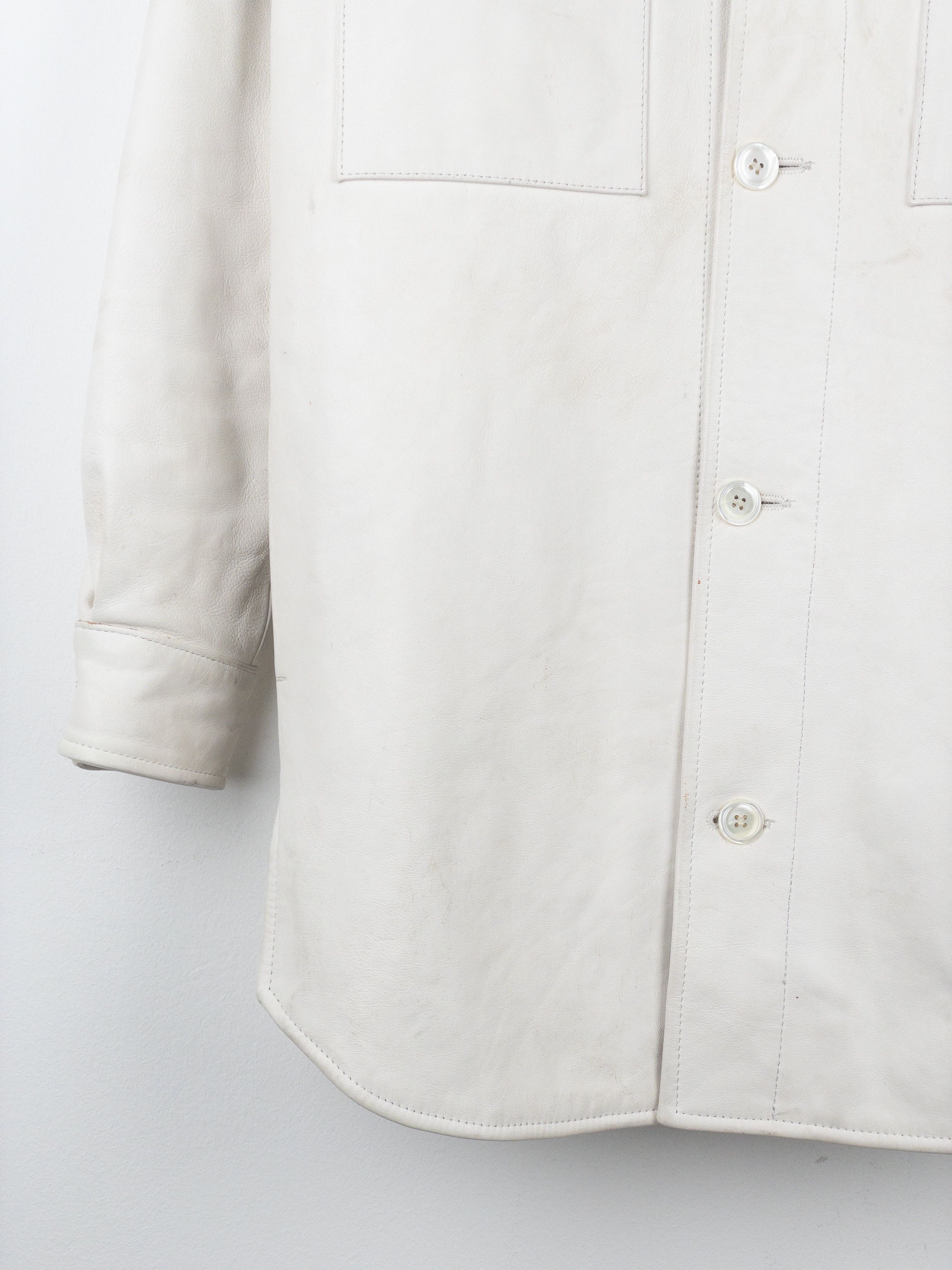 Maison Margiela x H&M SS12 Padded Leather Overshirt Jacket Coats Size US XS / EU 42 / 0 - 8 Thumbnail