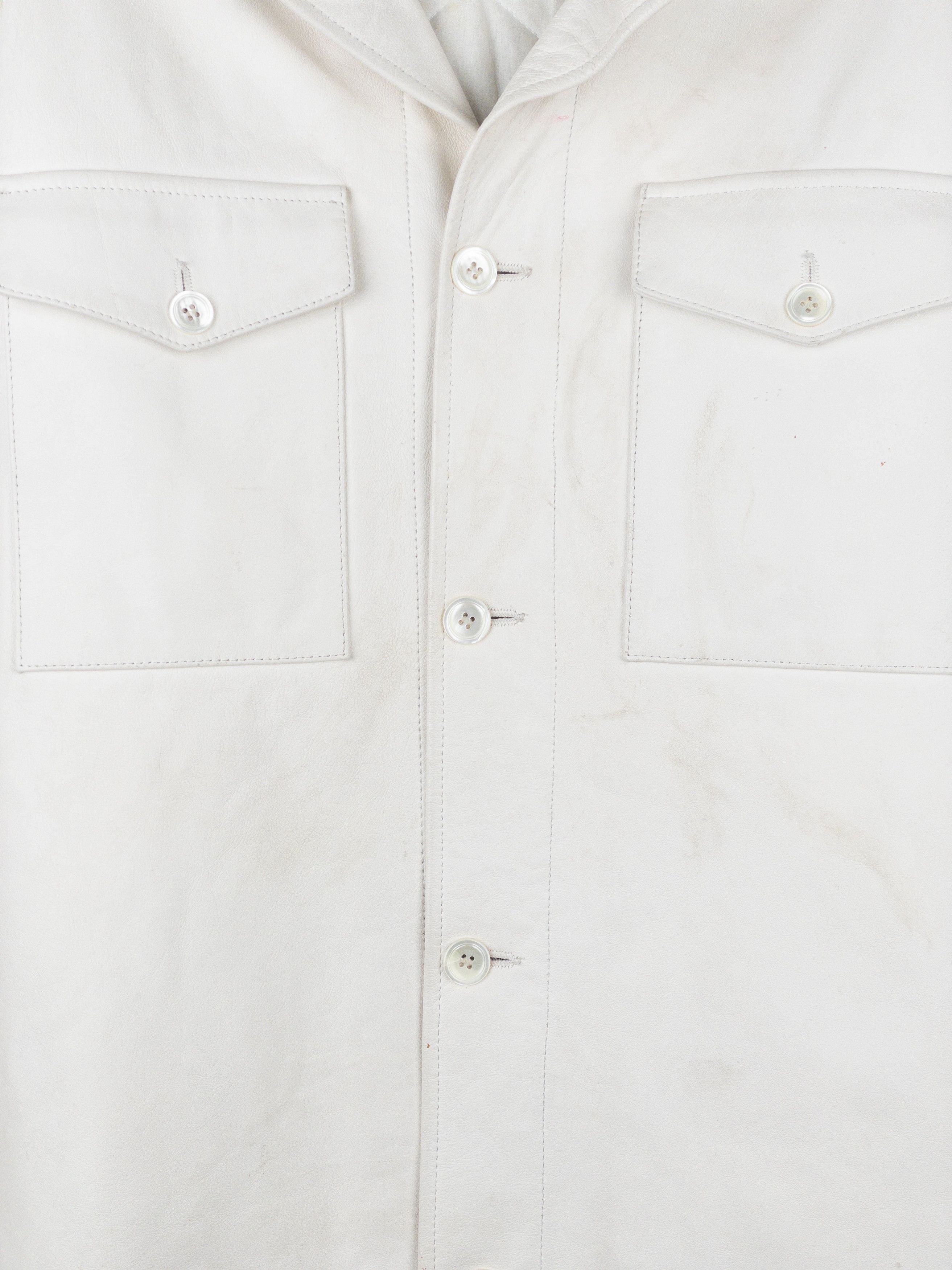 Maison Margiela x H&M SS12 Padded Leather Overshirt Jacket Coats Size US XS / EU 42 / 0 - 4 Thumbnail