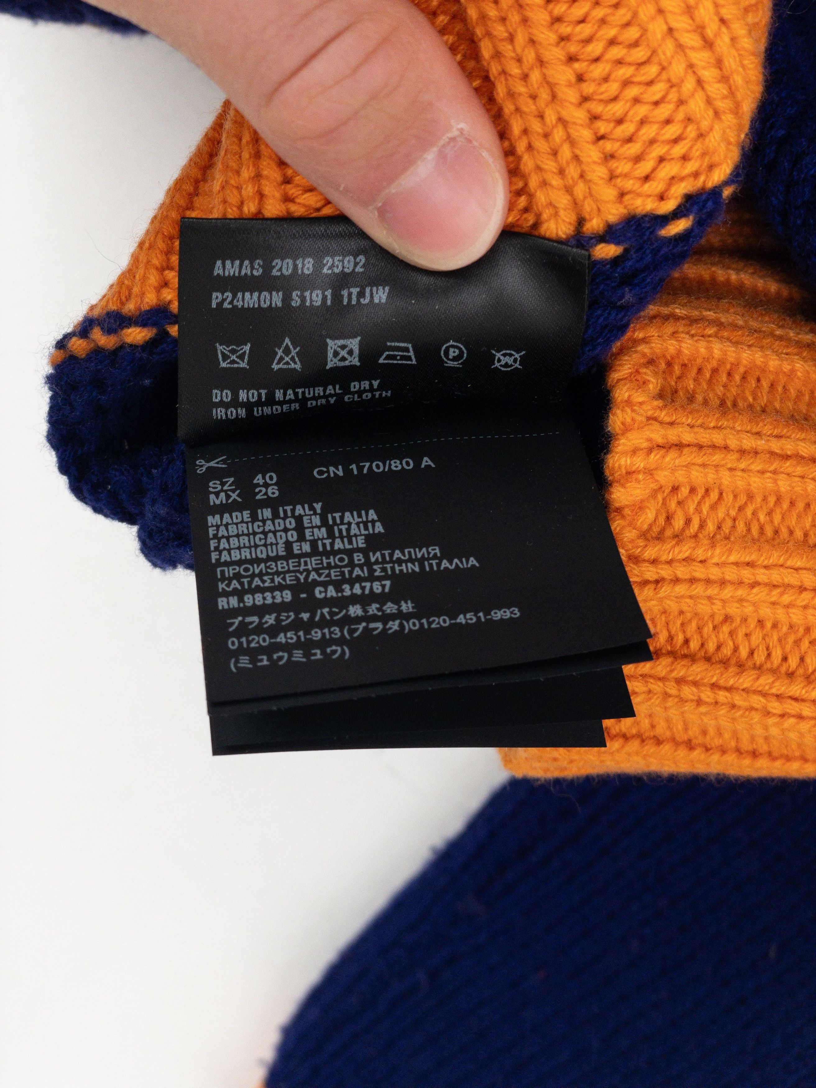 Prada AW18 Graphic Race Logo Knit Sweater Size M / US 6-8 / IT 42-44 - 8 Thumbnail