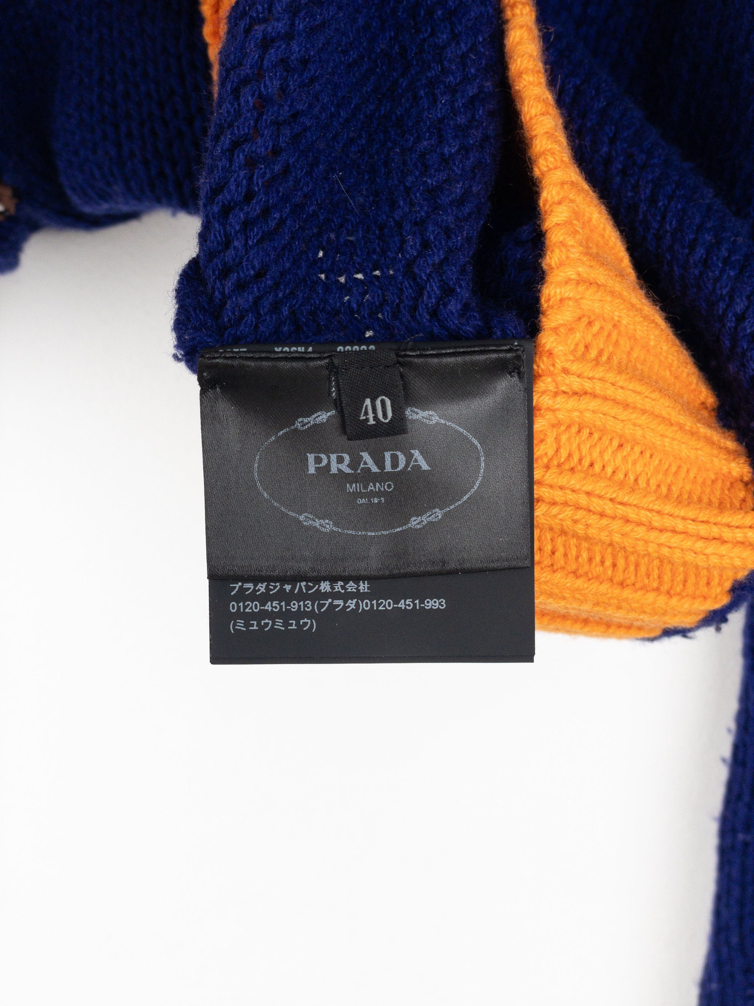 Prada AW18 Graphic Race Logo Knit Sweater Size M / US 6-8 / IT 42-44 - 7 Thumbnail
