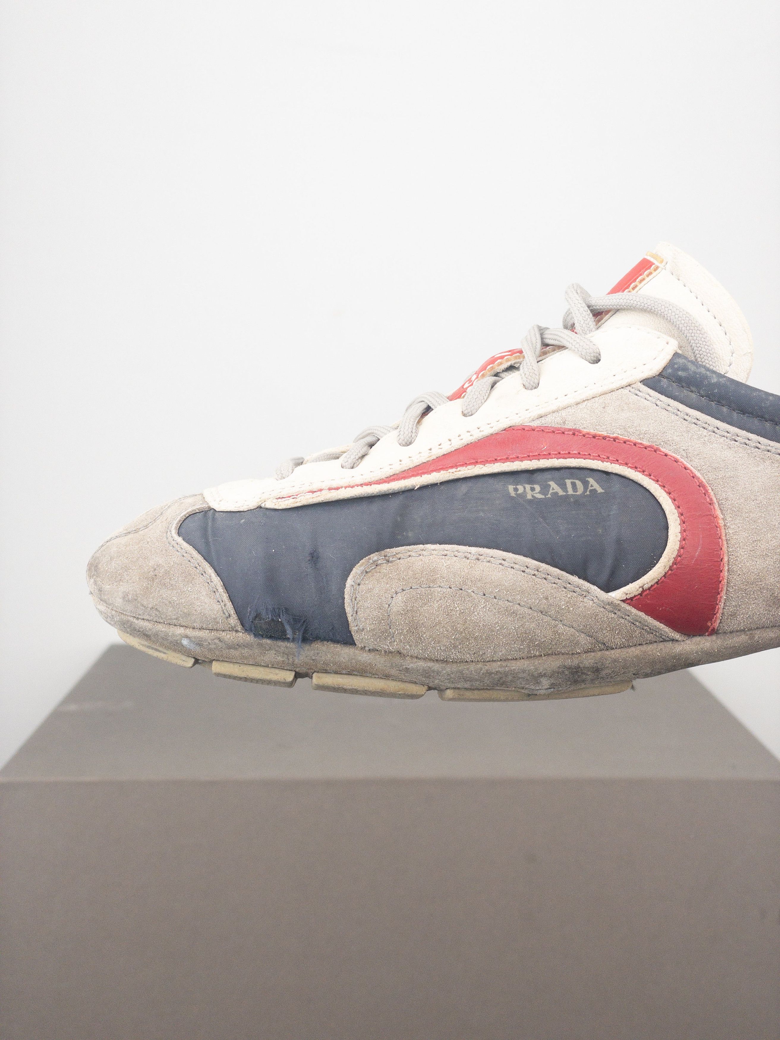 Prada 2000s Monte Carlo Driving Sneakers (5, white, navy, grey, re Size US 5 / EU 37 - 11 Thumbnail