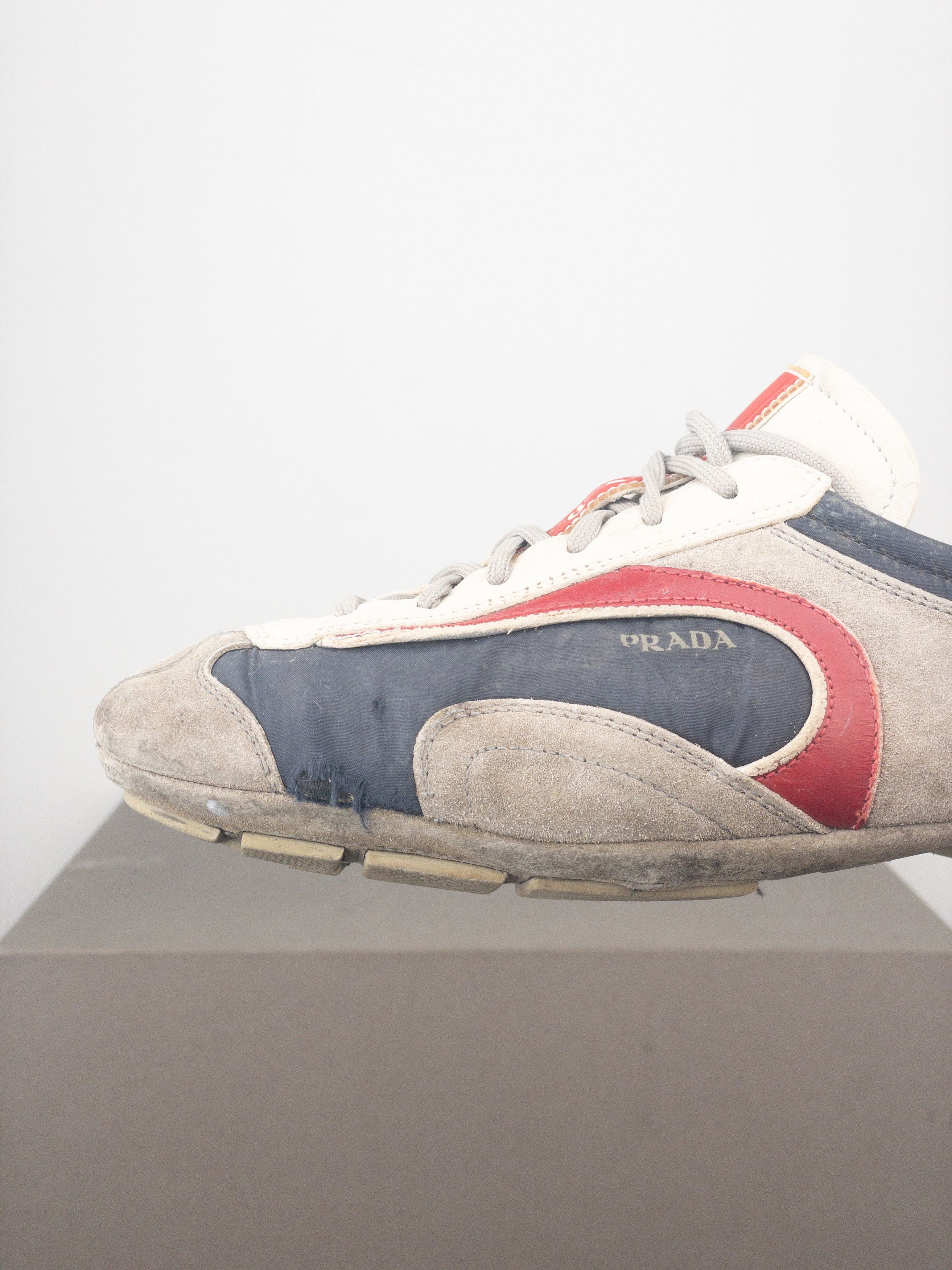 Prada 2000s Monte Carlo Driving Sneakers (5, white, navy, grey, re Size US 5 / EU 37 - 8 Thumbnail
