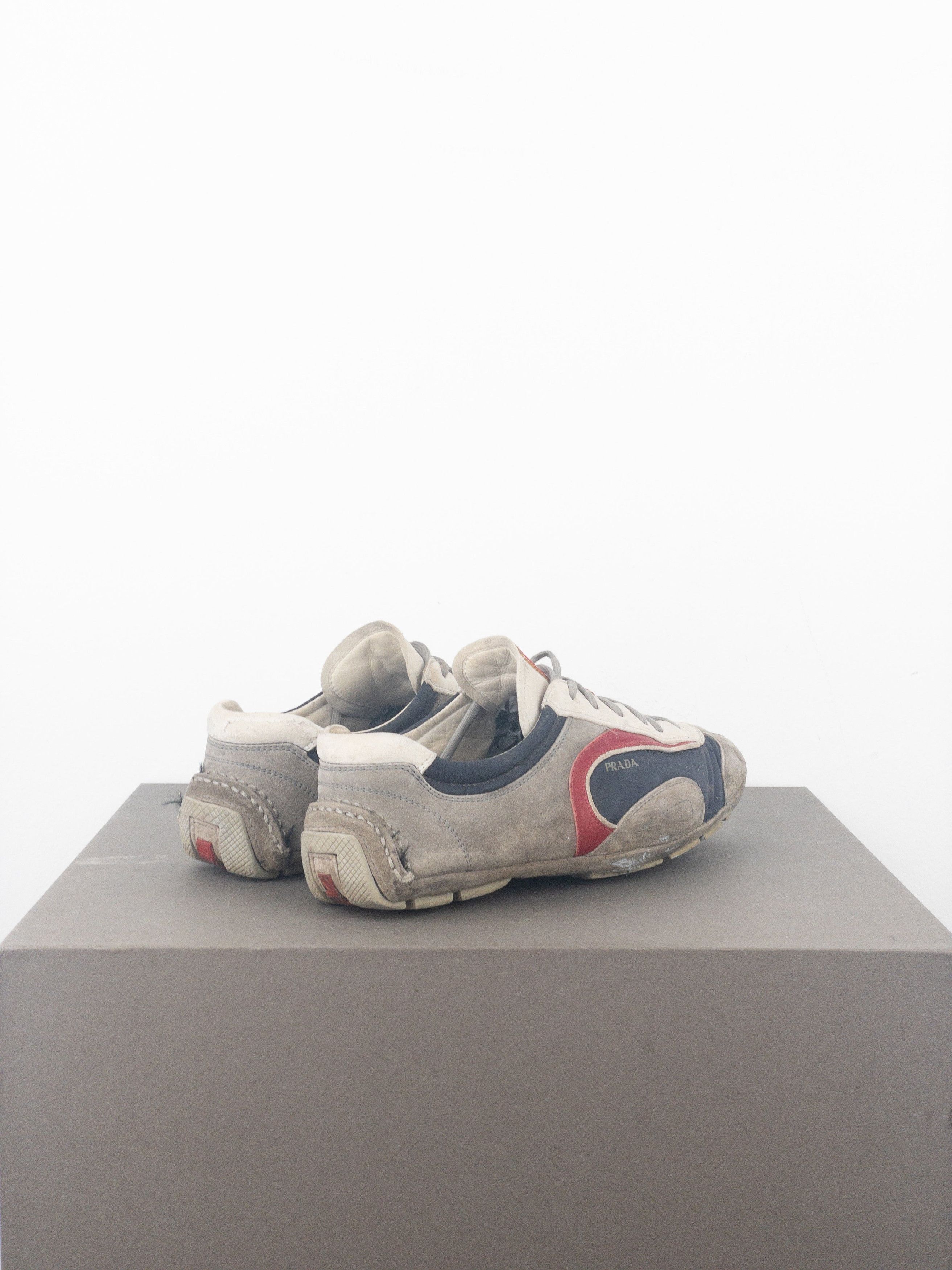 Prada 2000s Monte Carlo Driving Sneakers (5, white, navy, grey, re Size US 5 / EU 37 - 2 Thumbnail