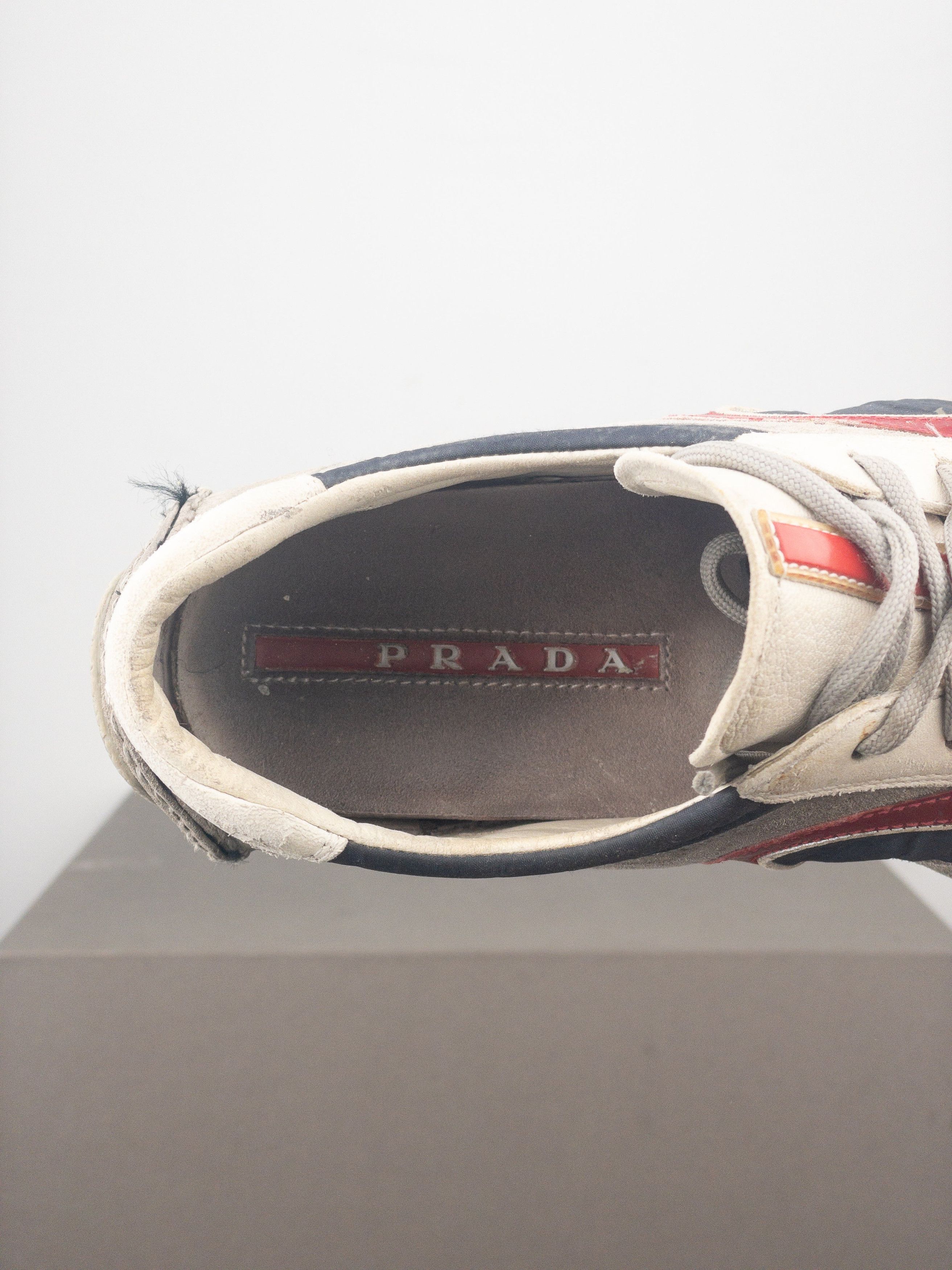 Prada 2000s Monte Carlo Driving Sneakers (5, white, navy, grey, re Size US 5 / EU 37 - 10 Thumbnail
