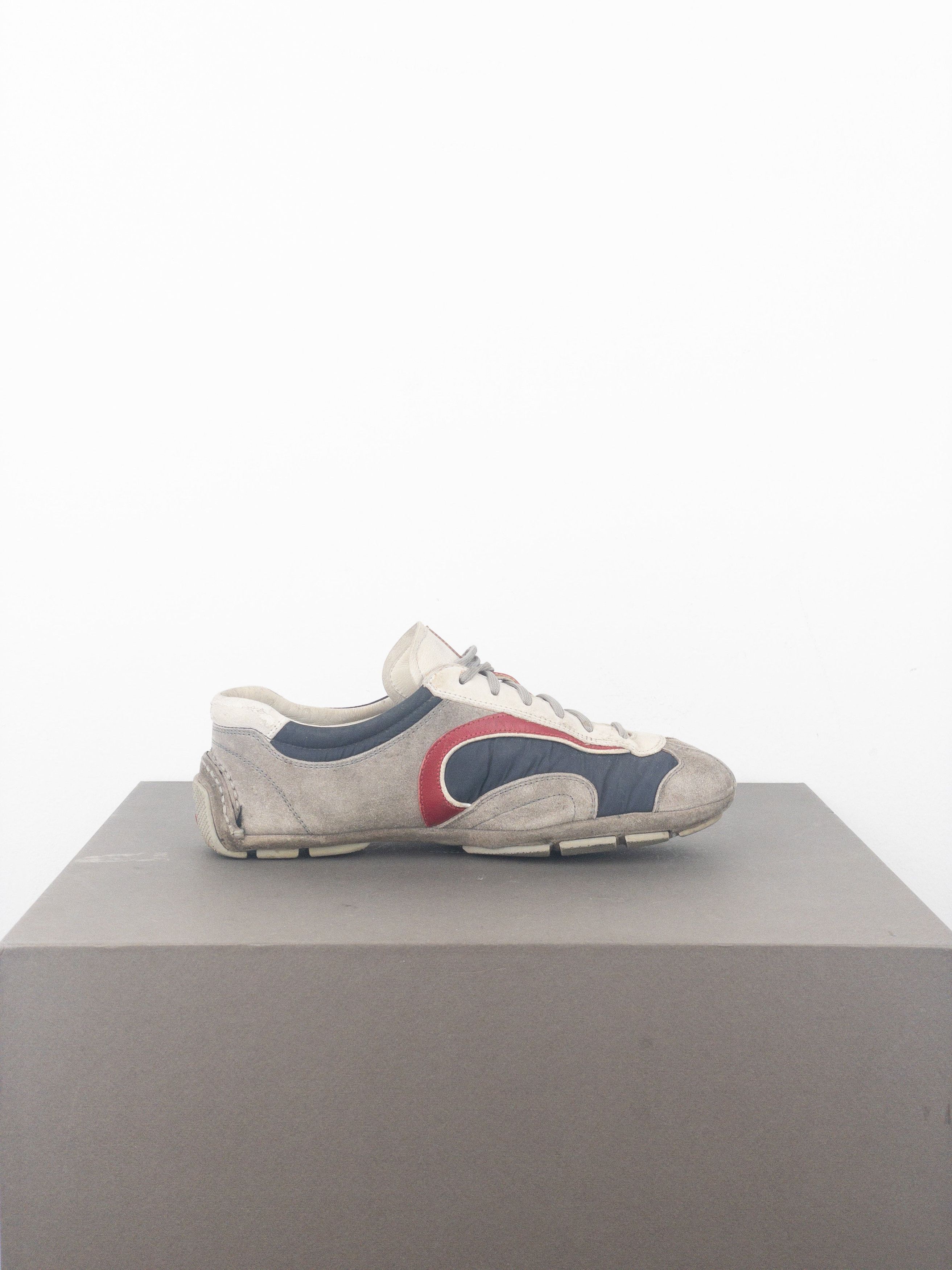 Prada 2000s Monte Carlo Driving Sneakers (5, white, navy, grey, re Size US 5 / EU 37 - 4 Thumbnail