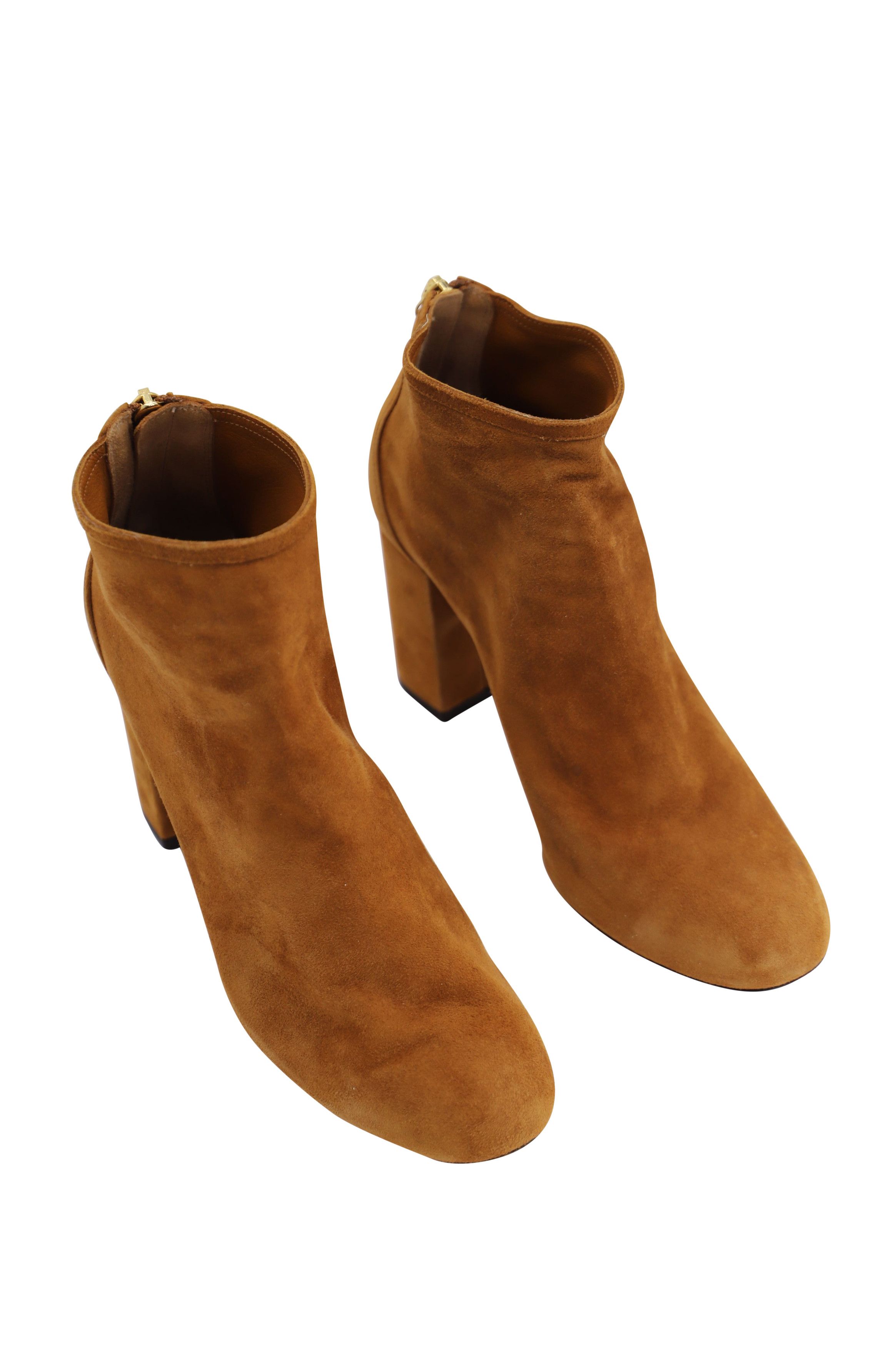 Aquazzura Aquazzura Ankle Boots in Brown Suede Size US 7.5 / IT 37.5 - 7 Thumbnail