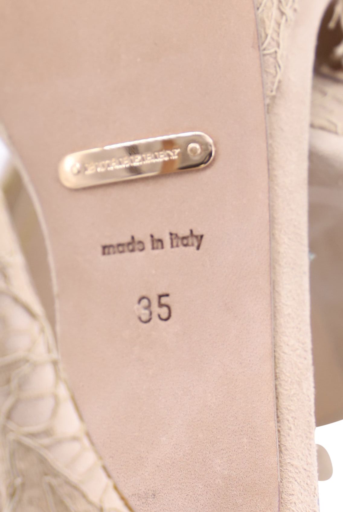Burberry Burberry Polesden 120 Platform Sandals with Lace in Nude Sue Size US 5 / IT 35 - 6 Thumbnail
