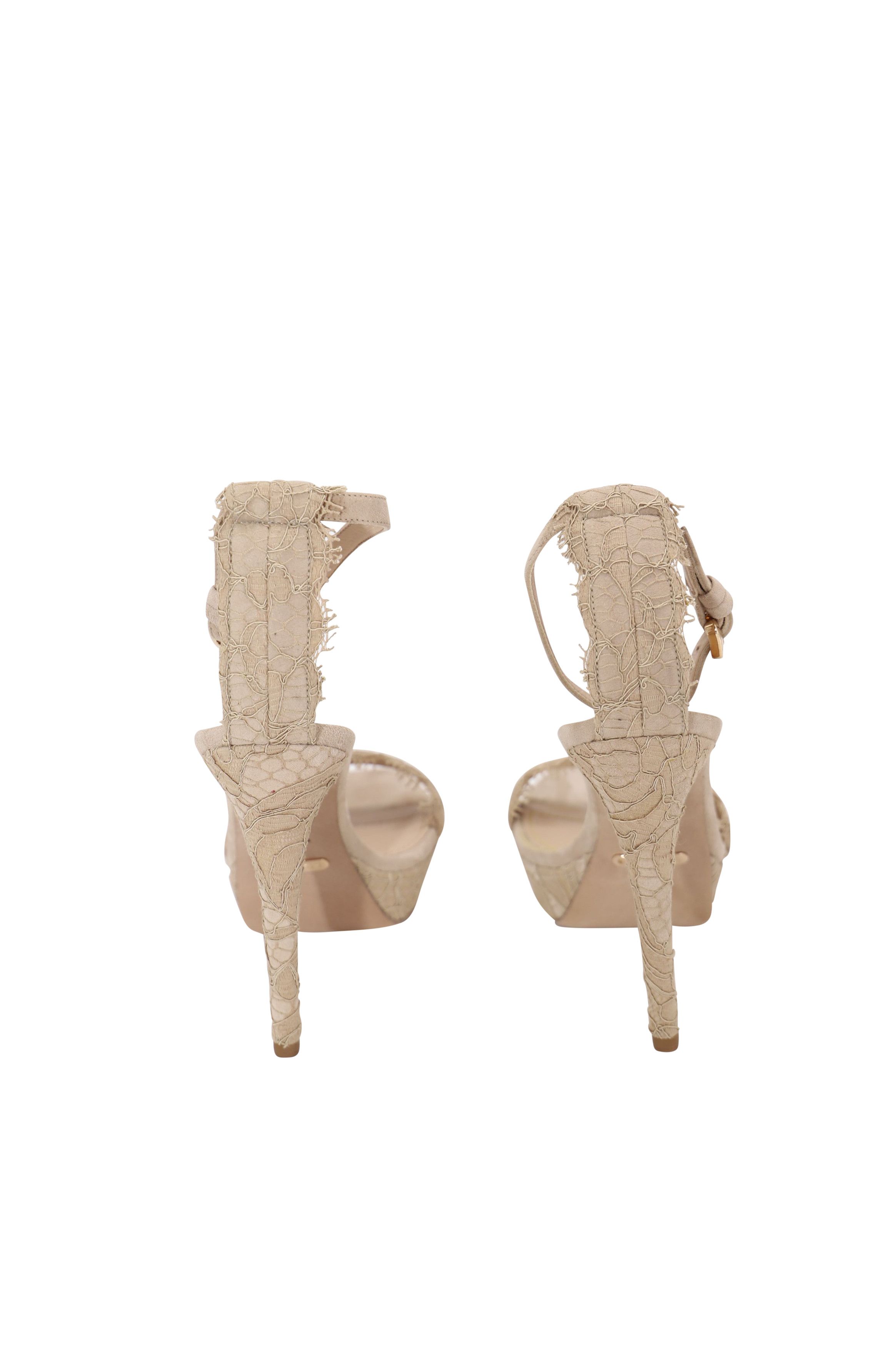 Burberry Burberry Polesden 120 Platform Sandals with Lace in Nude Sue Size US 5 / IT 35 - 3 Thumbnail