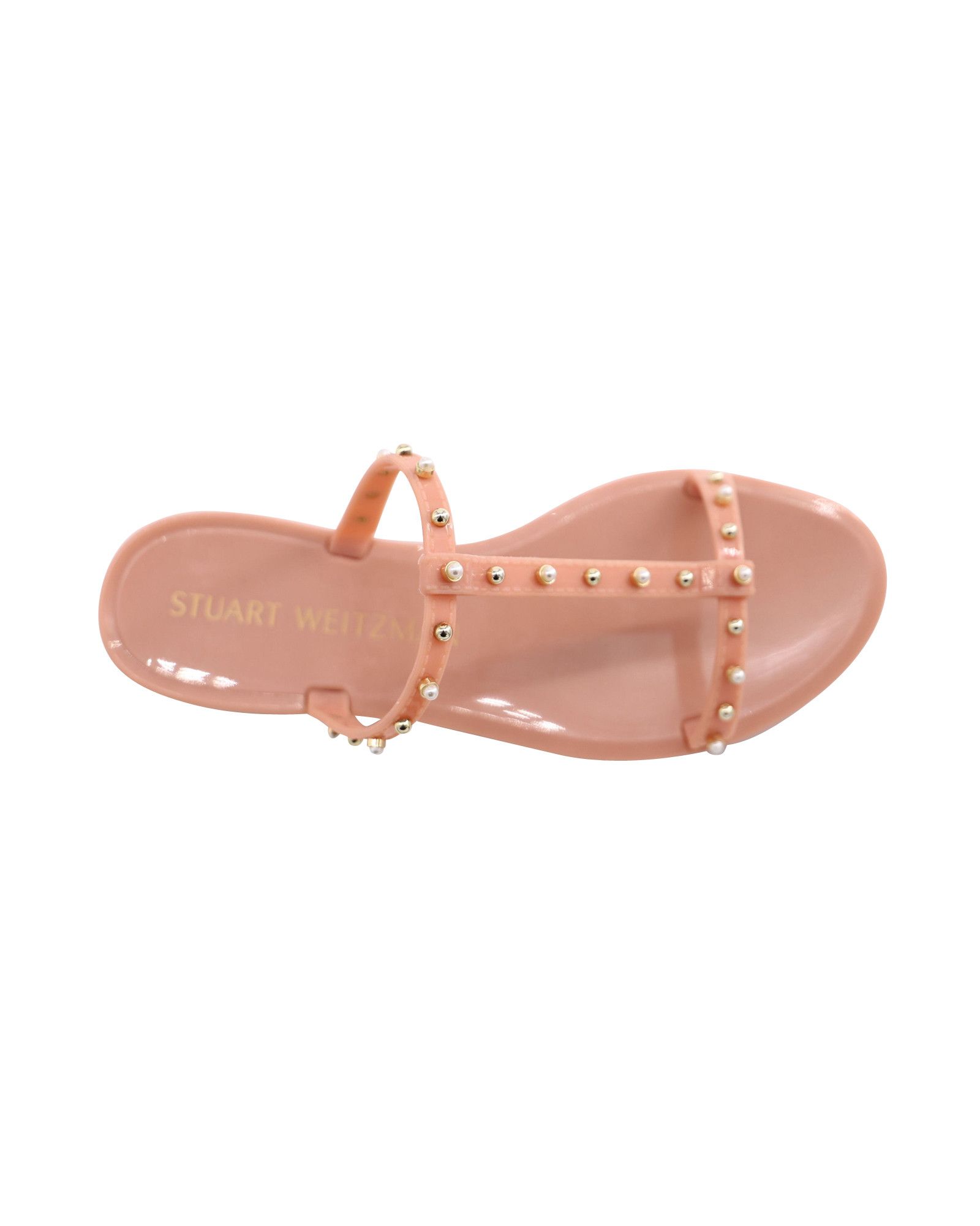 Stuart Weitzman Stuart Weitzman Jelly Sandals with Pearl in Peach Pink Rubbe Size US 7.5 / IT 37.5 - 6 Thumbnail