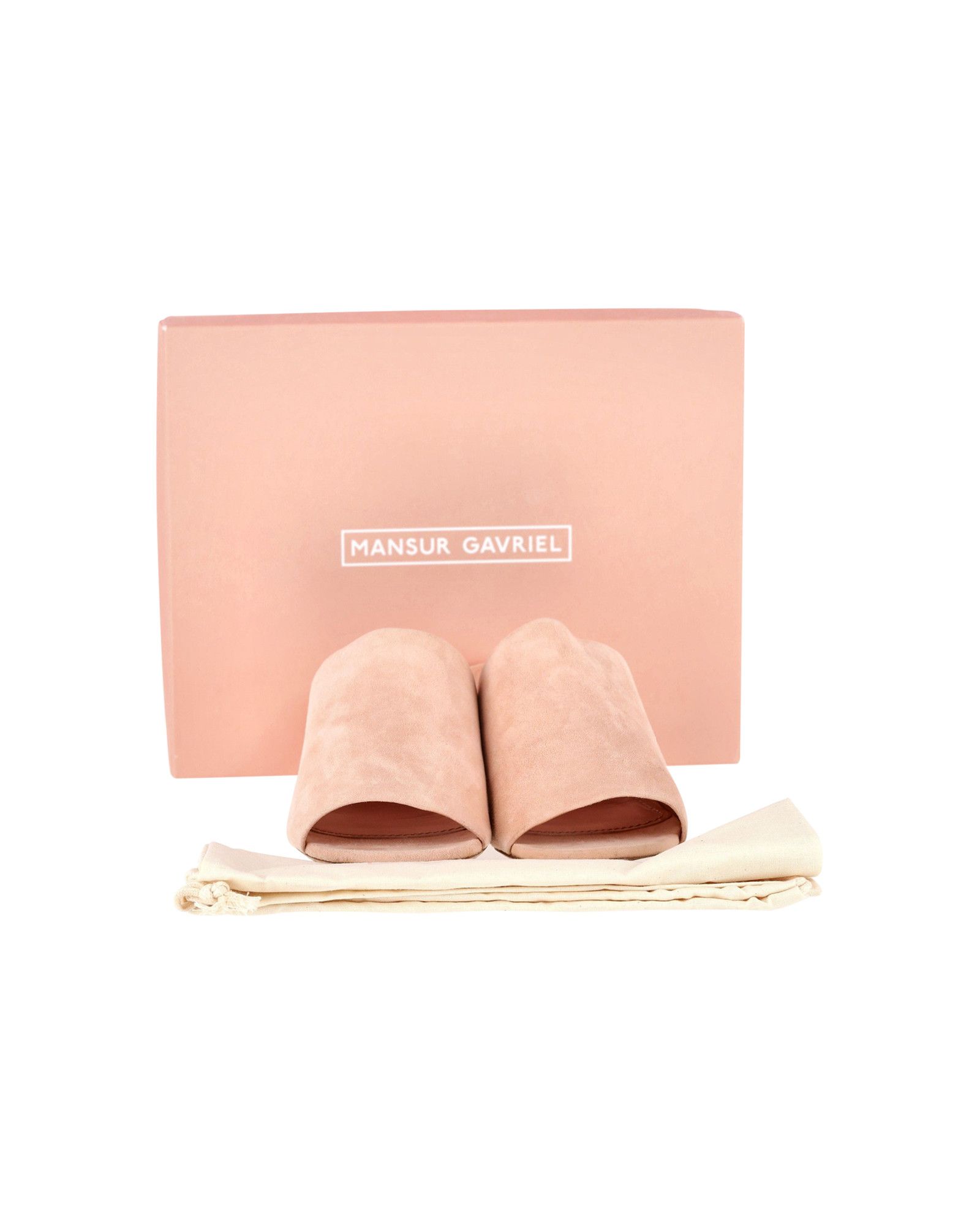 Mansur Gavriel Mansur Gavriel Block Heel Mule Sandals in Pastel Pink Suede Size US 11 / IT 41 - 7 Thumbnail