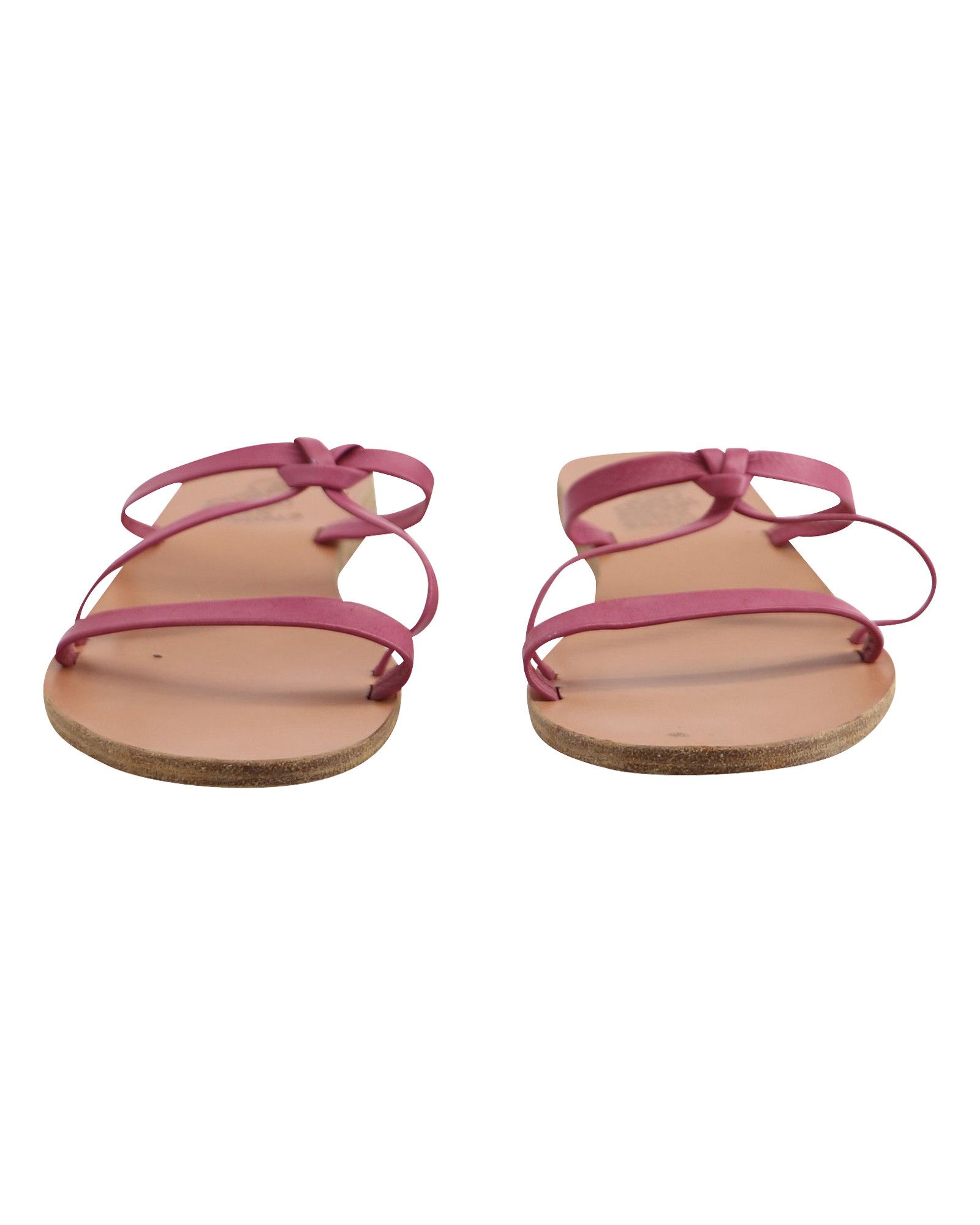 Ancient Greek Sandals Ancient Greek Sandals Spetses Flat Knot Sandals in Pink Leat Size US 7 / IT 37 - 3 Thumbnail