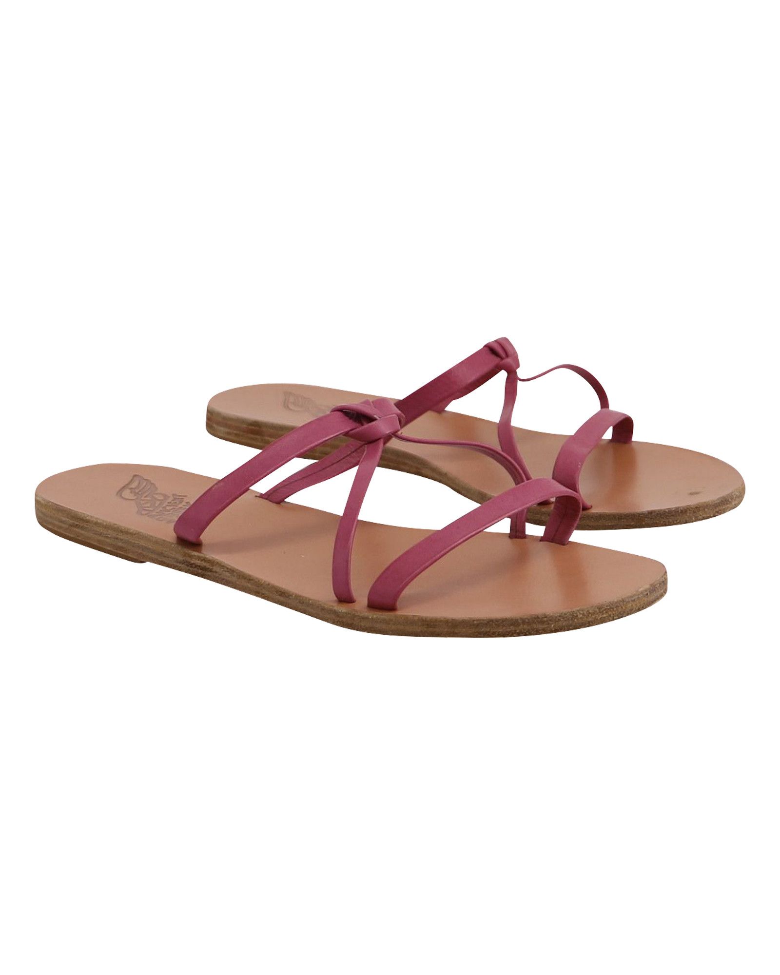 Ancient Greek Sandals Ancient Greek Sandals Spetses Flat Knot Sandals in Pink Leat Size US 7 / IT 37 - 2 Thumbnail