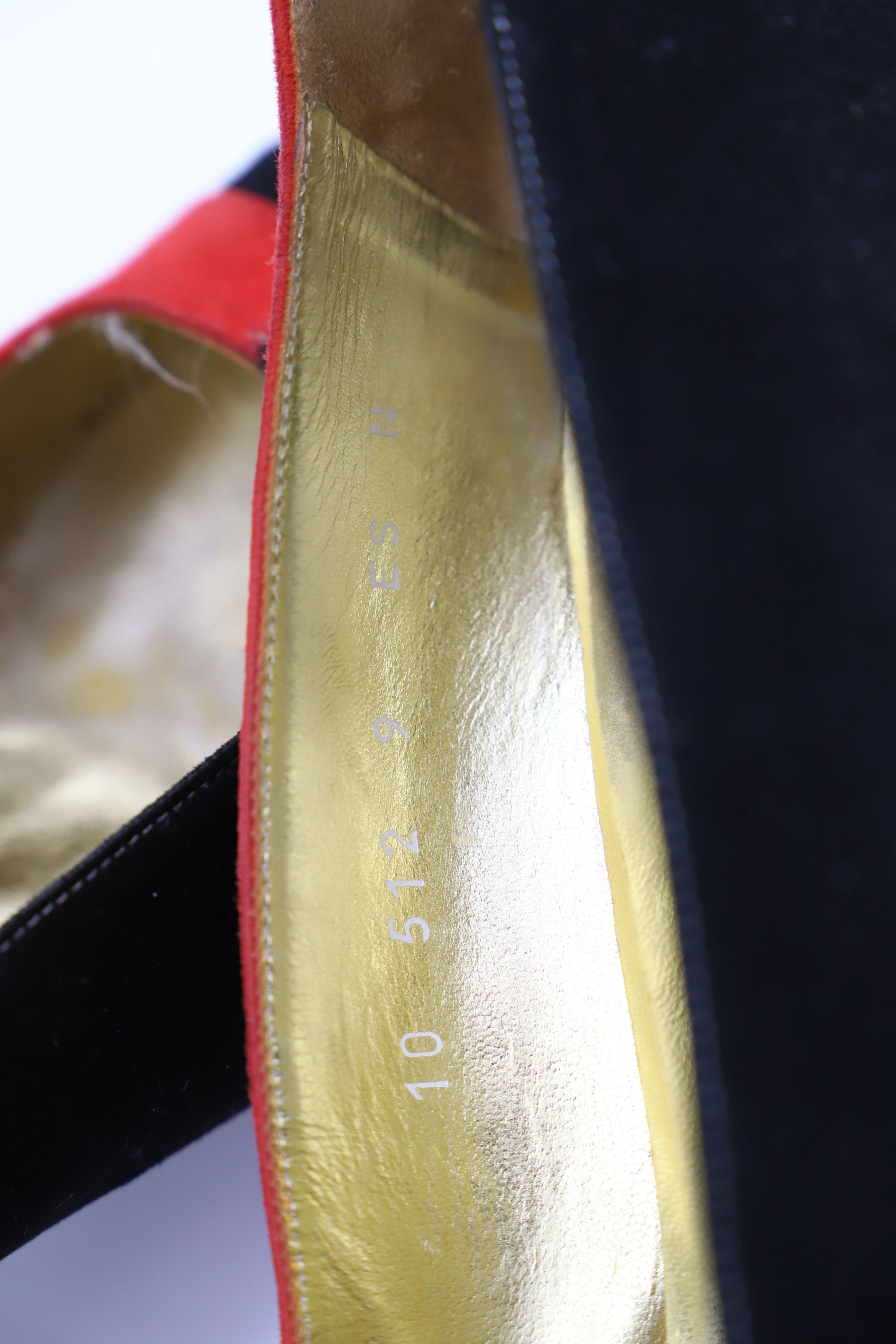 Escada Escada 80s Color Block Court Heels in Multicolor Suede Size US 10 / IT 40 - 7 Thumbnail