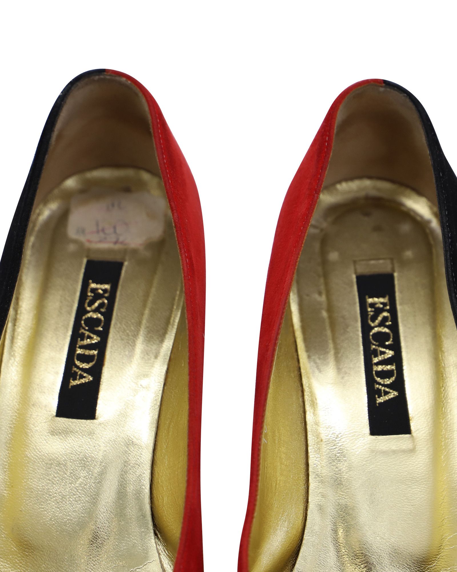 Escada Escada 80s Color Block Court Heels in Multicolor Suede Size US 10 / IT 40 - 8 Thumbnail
